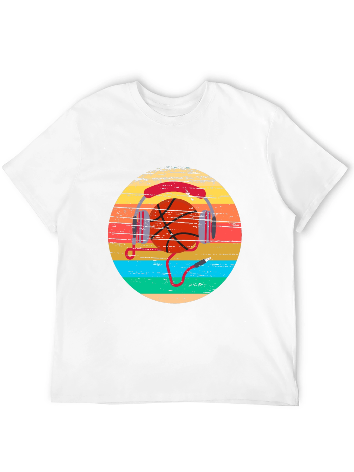 Basketball Music Retro Graphic T-Shirt