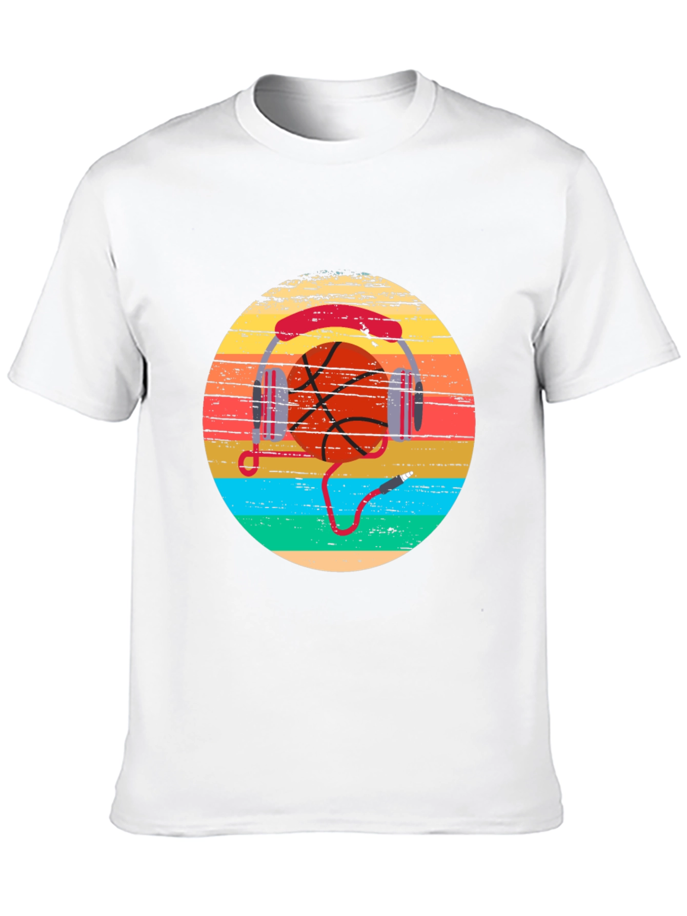 Basketball Music Retro Graphic T-Shirt