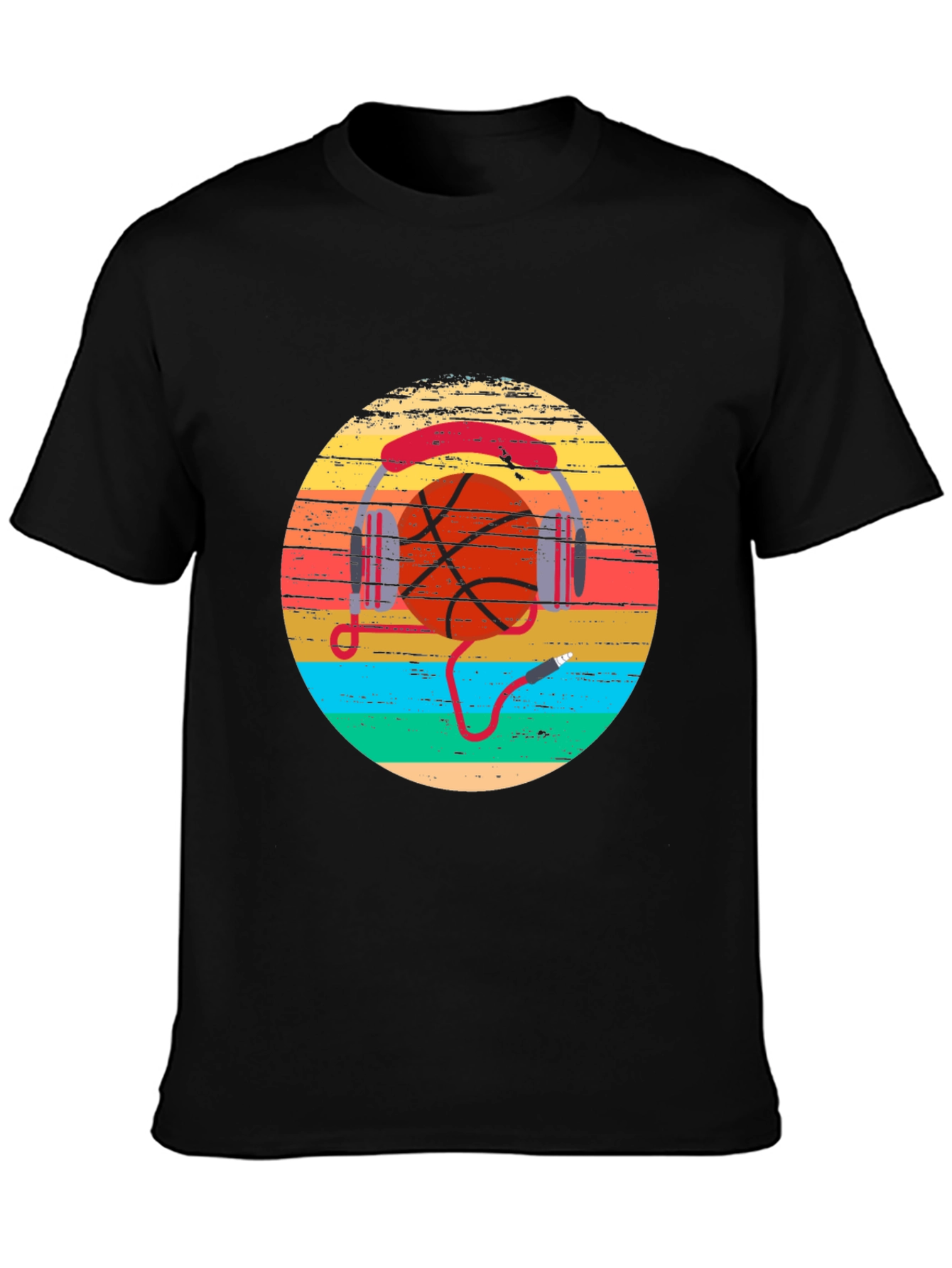Basketball Music Retro Graphic T-Shirt