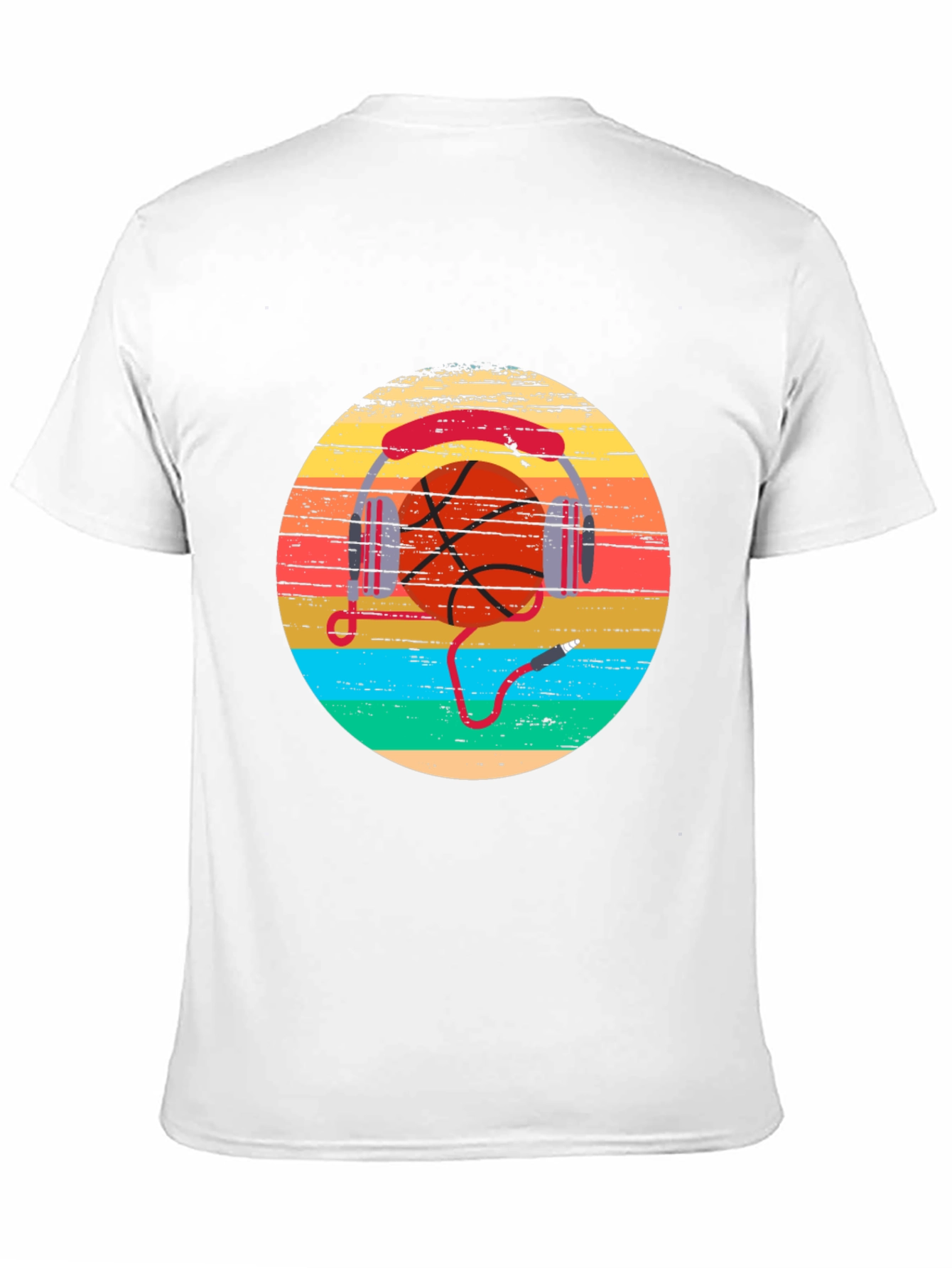 Basketball Music Retro Graphic T-Shirt