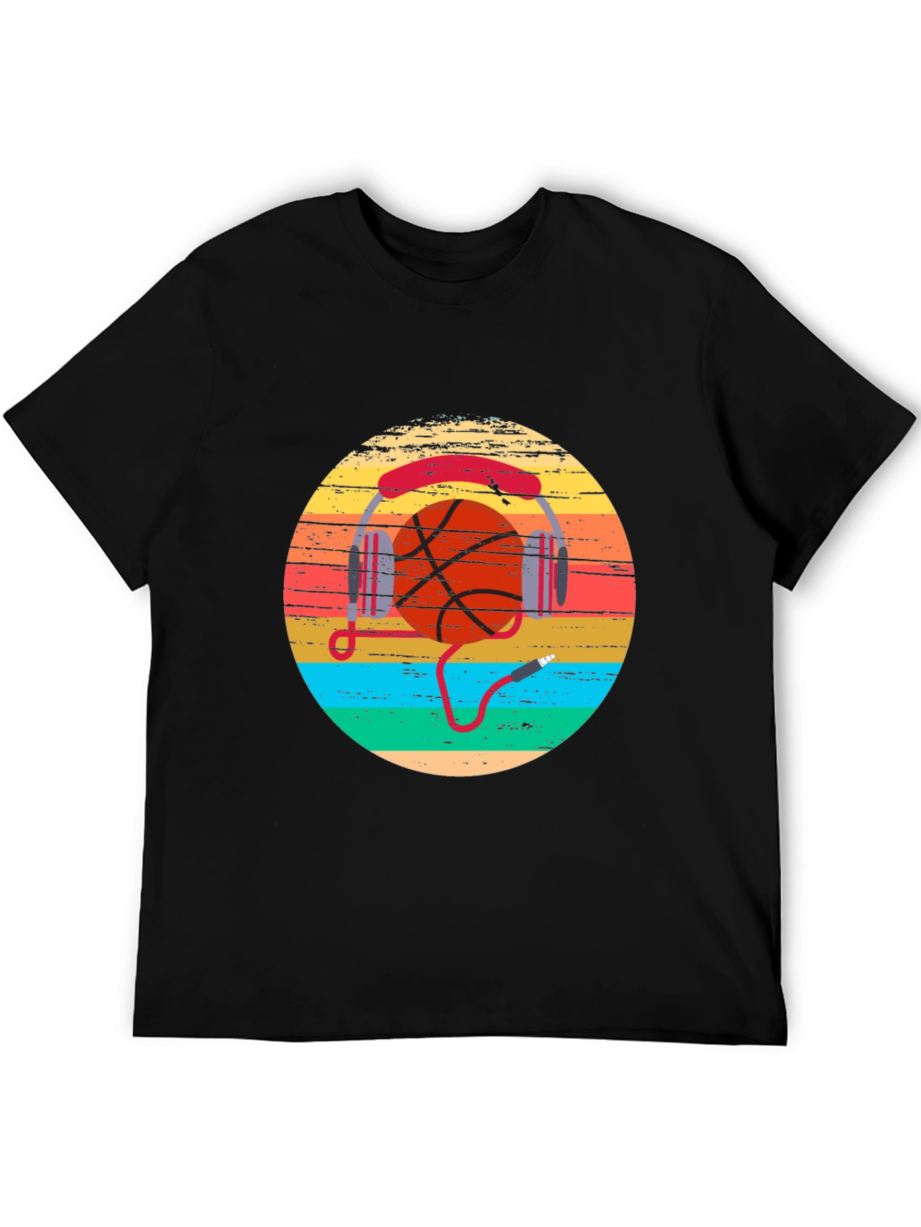 Basketball Music Retro Graphic T-Shirt