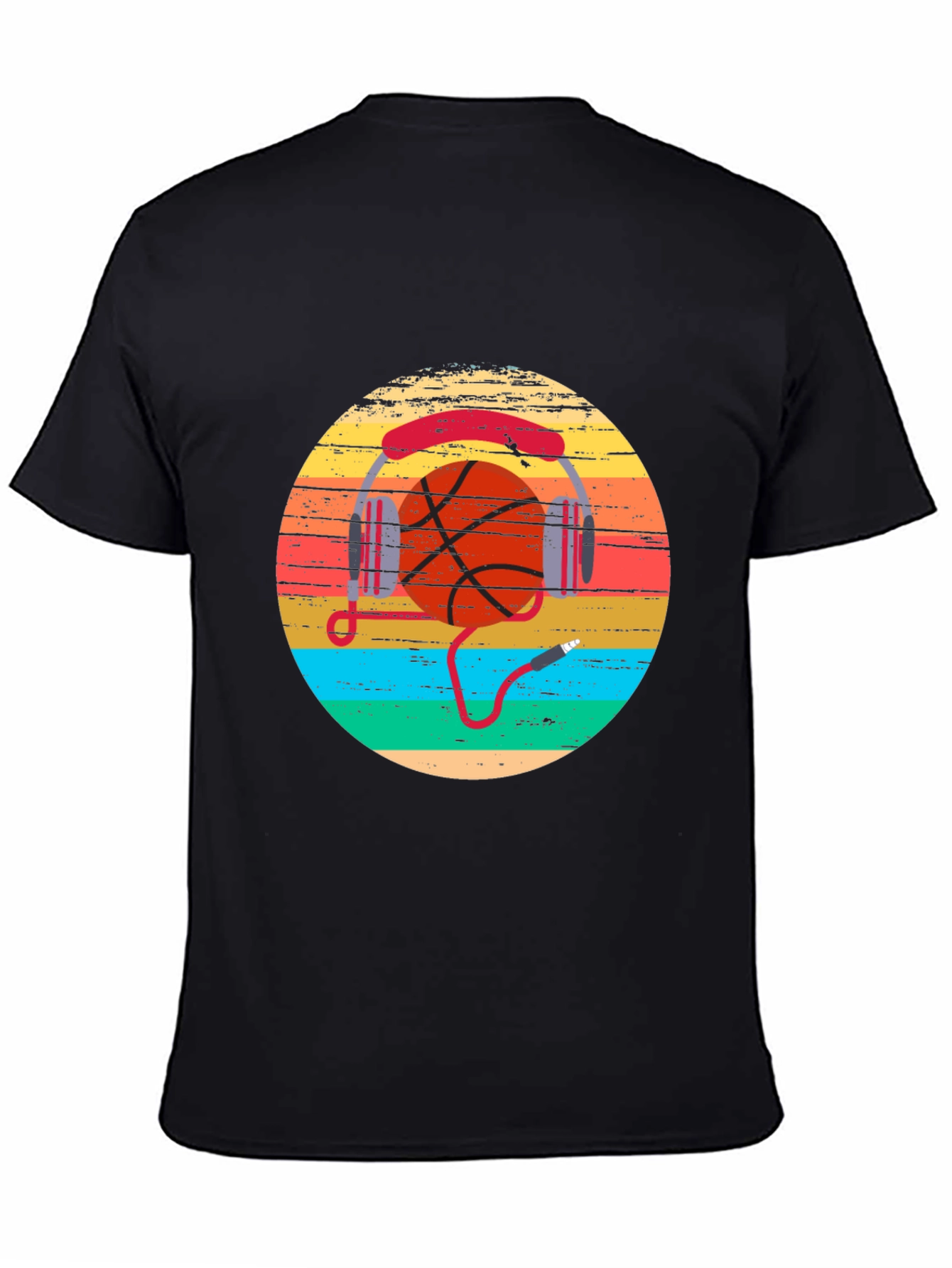 Basketball Music Retro Graphic T-Shirt