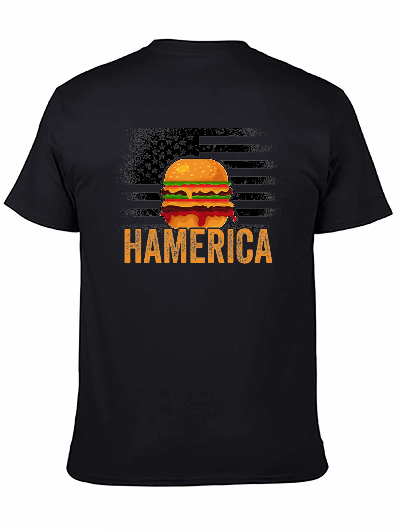 Hamerica Burger T-Shirt - Patriotic & Funny Design