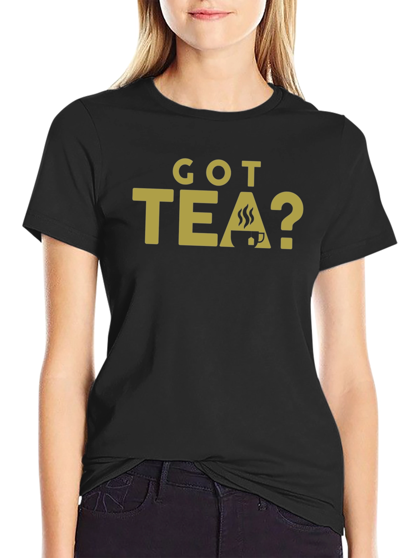 Got Tea? Graphic T-Shirt - Black Casual Tee