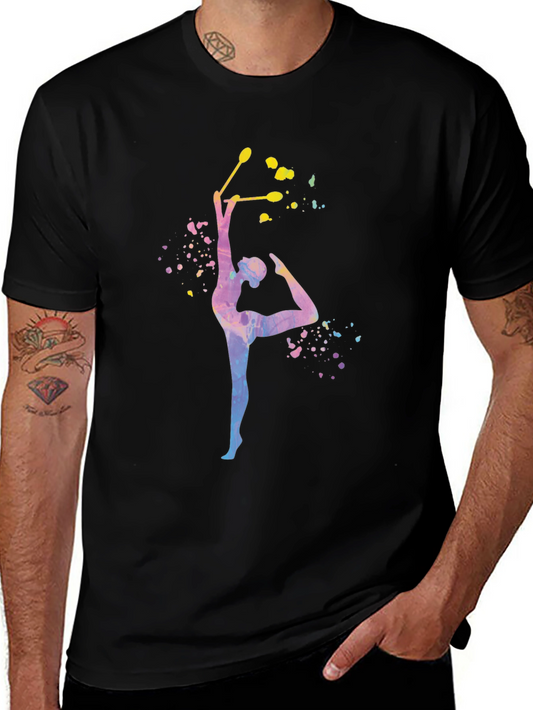 Gymnast Artistic T-Shirt - Black Cotton Tee