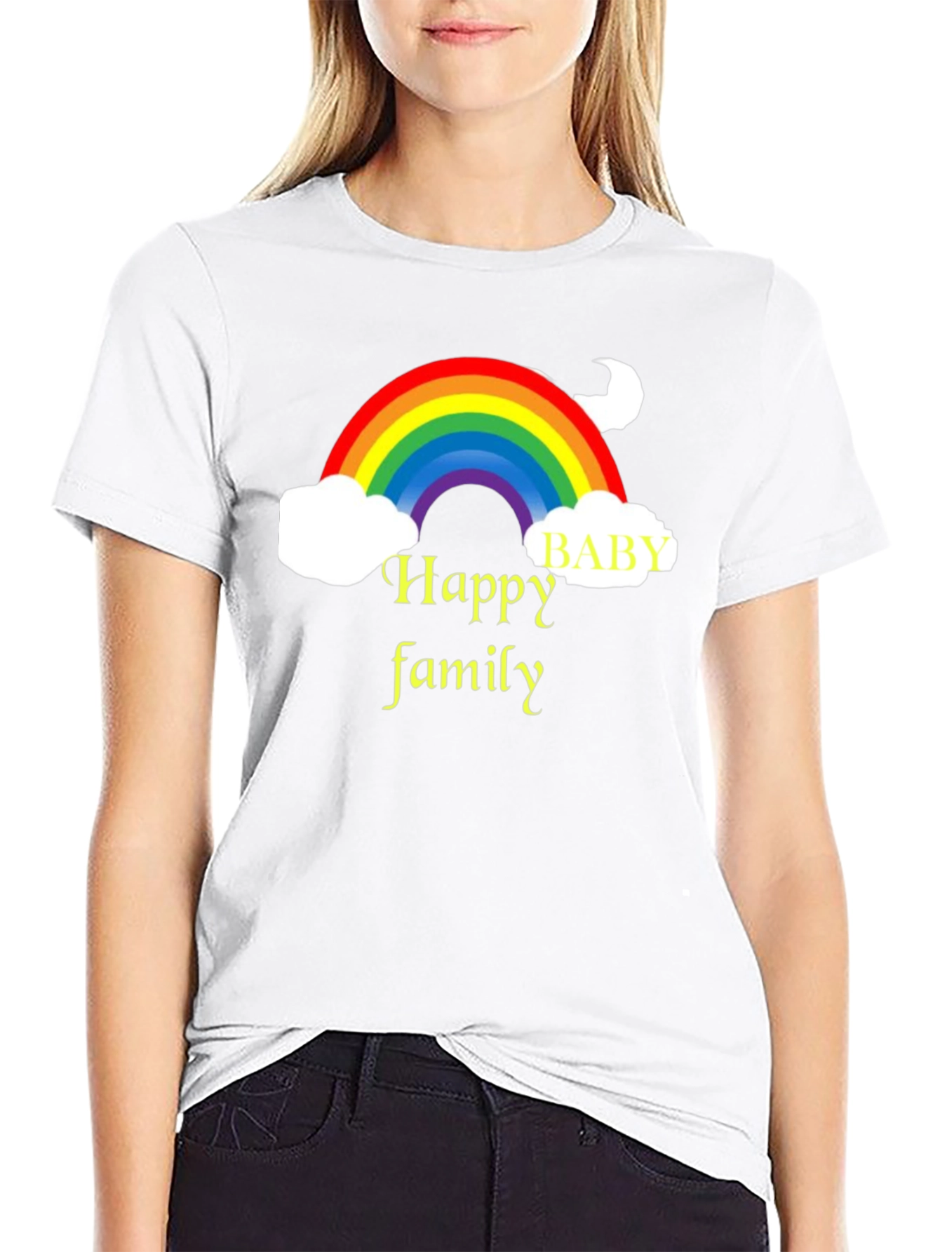 Happy Family Rainbow Graphic Tee