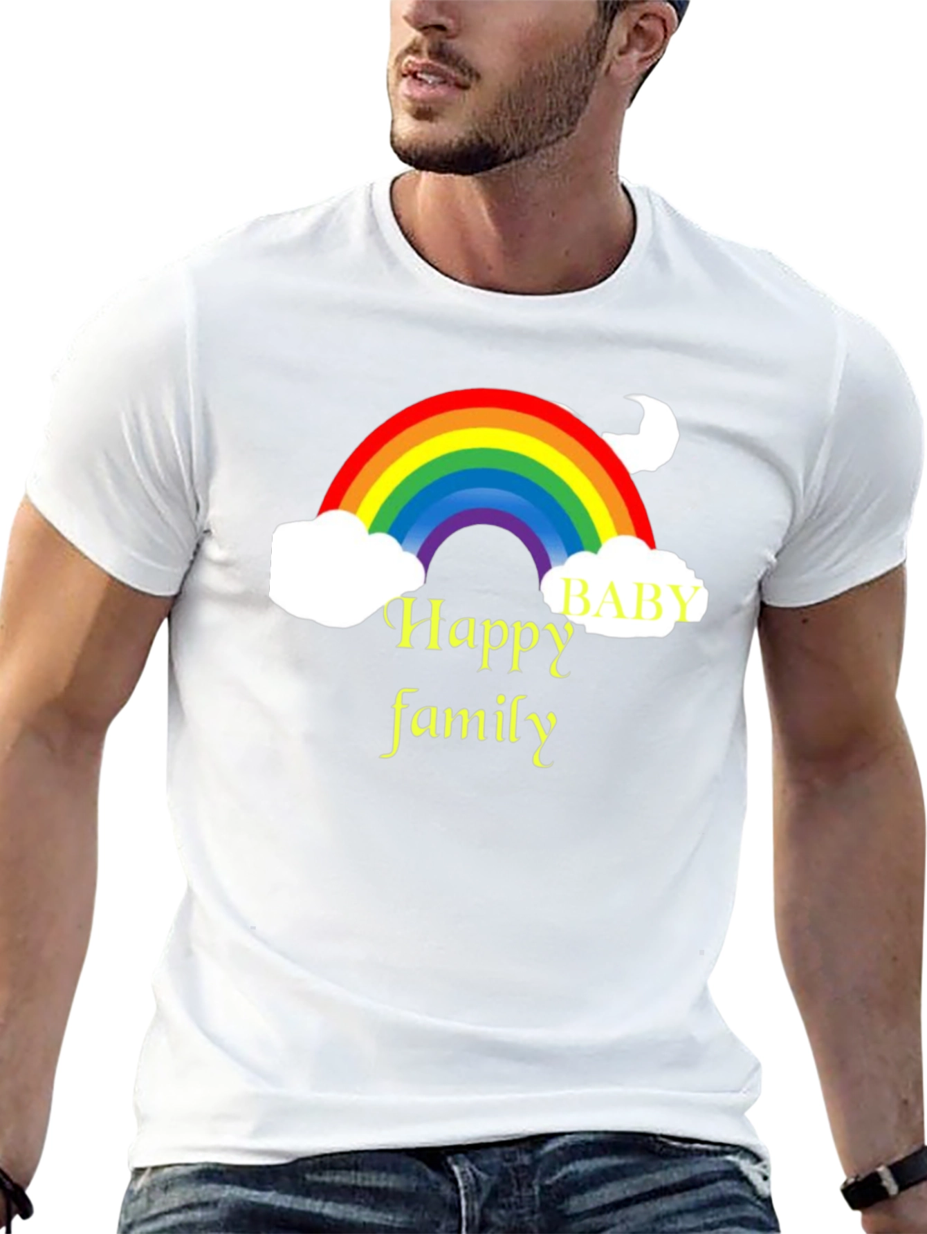 Happy Family Rainbow Graphic Tee