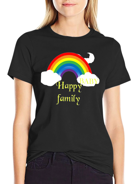 Happy Family Rainbow Graphic Tee