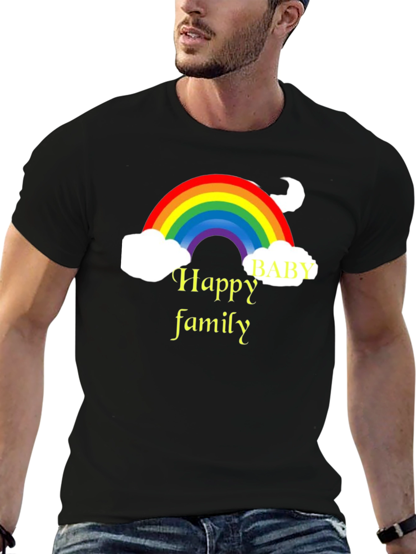 Happy Family Rainbow Graphic Tee