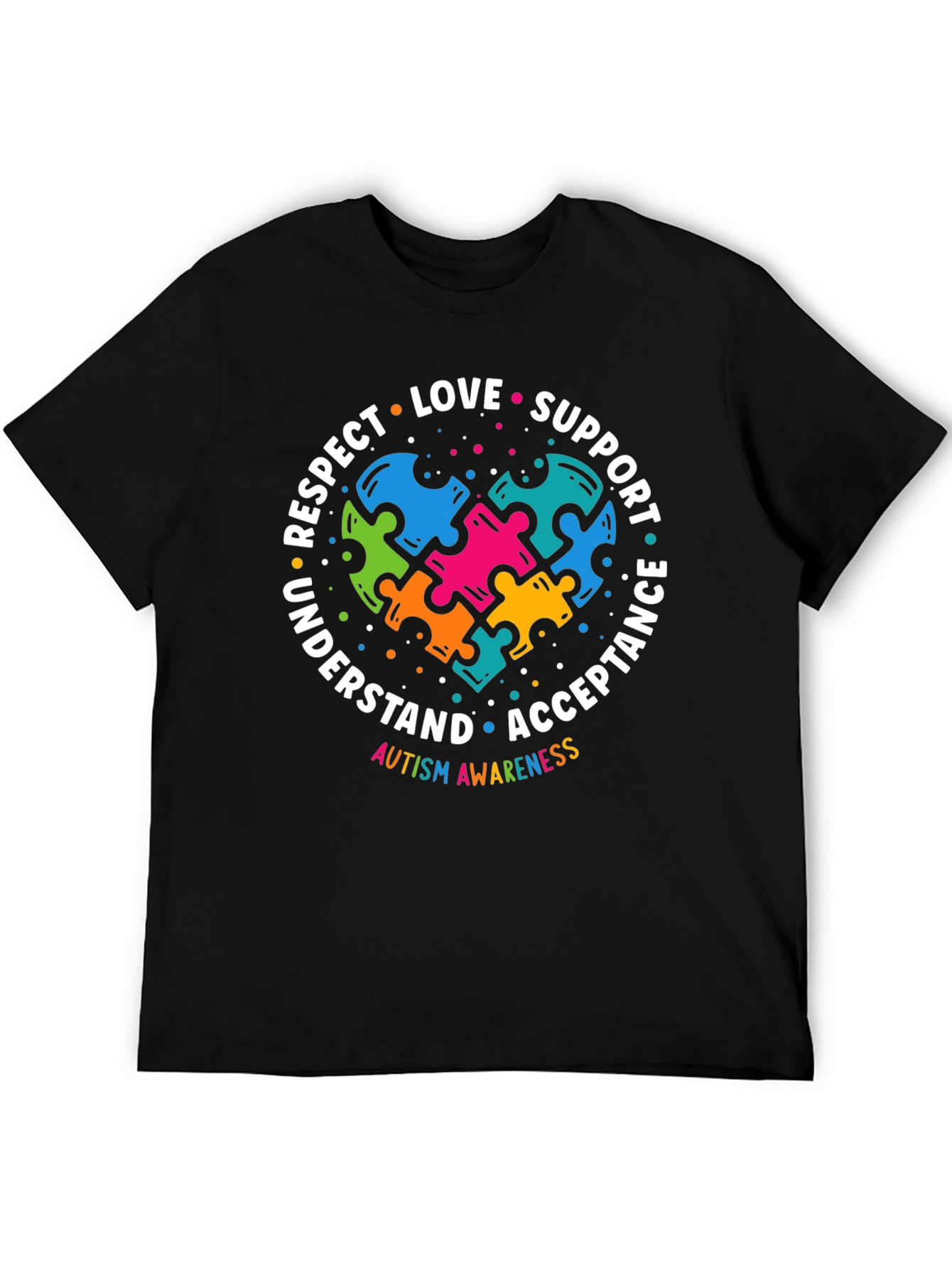 Autism Awareness Puzzle Heart Graphic T-Shirt