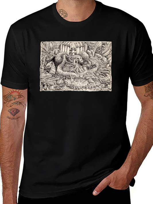 Graphic Dragon Art Black T-Shirt