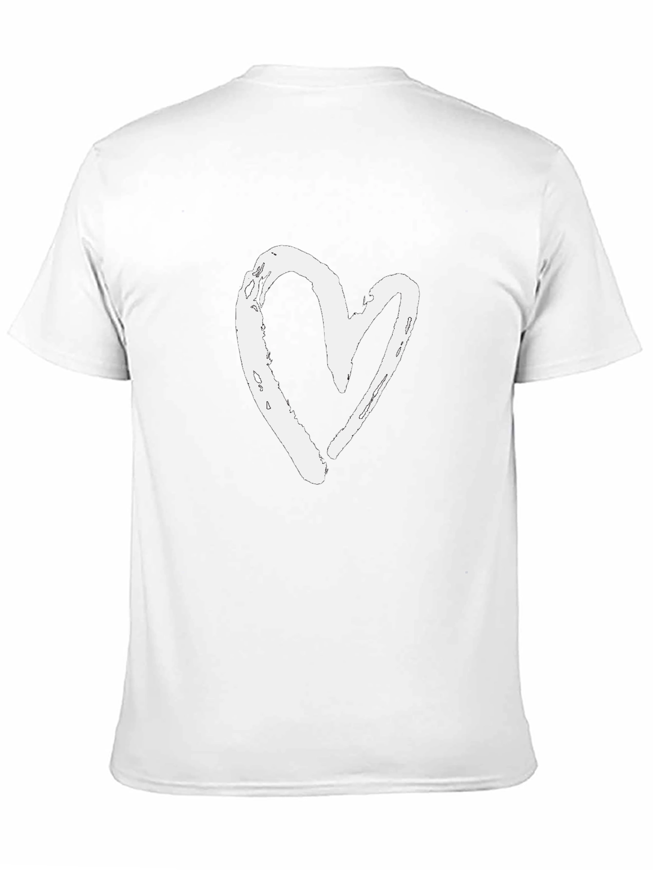 Heart Graphic Black Cotton T-Shirt