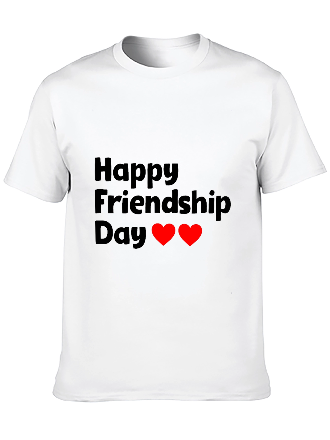 Happy Friendship Day Black T-Shirt