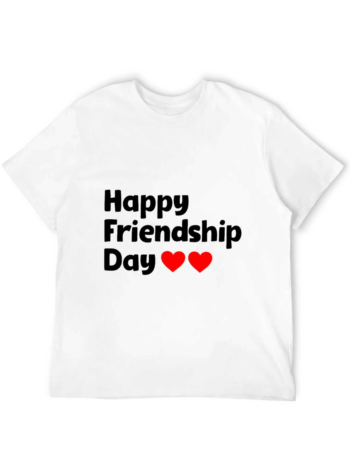 Happy Friendship Day Black T-Shirt