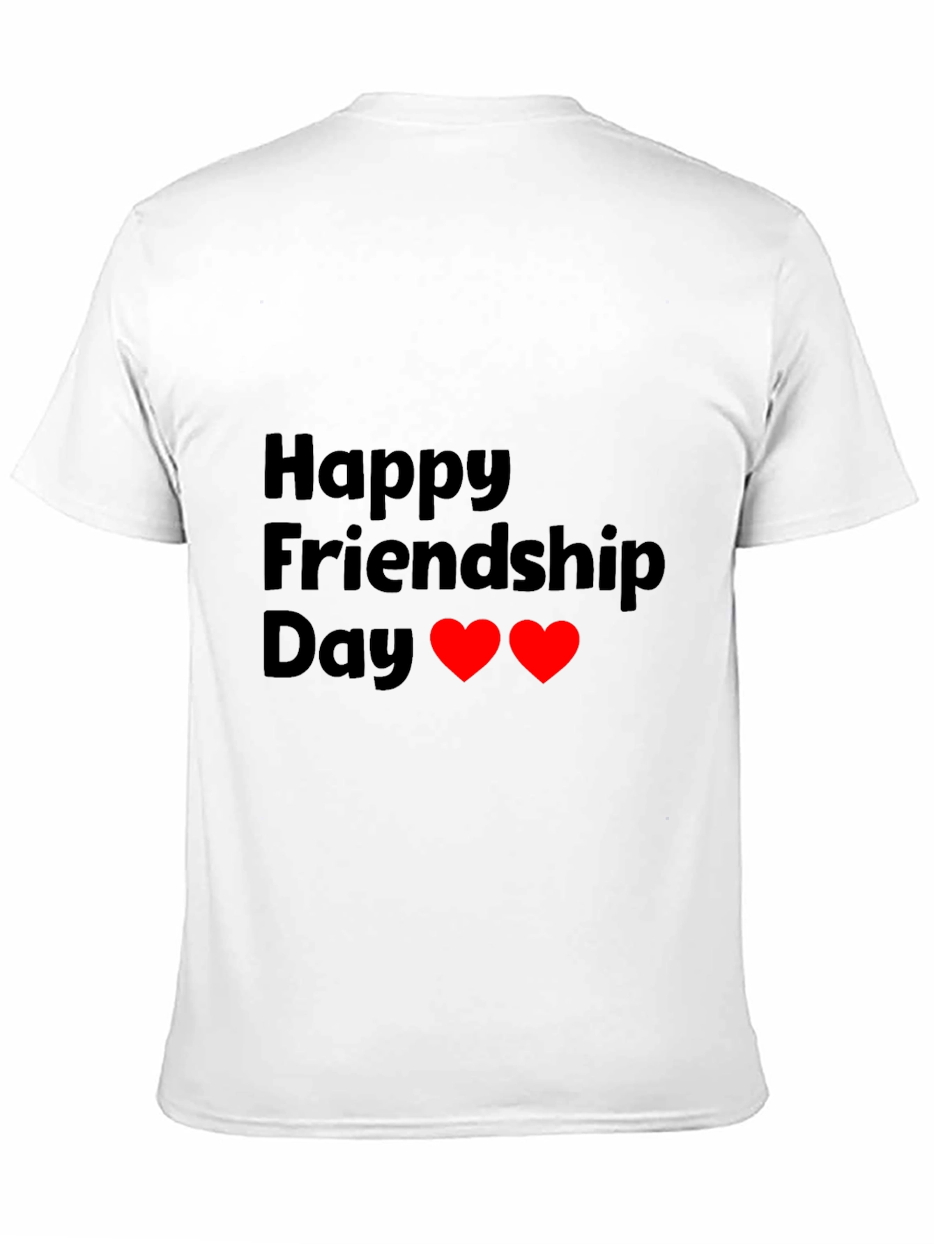 Happy Friendship Day Black T-Shirt