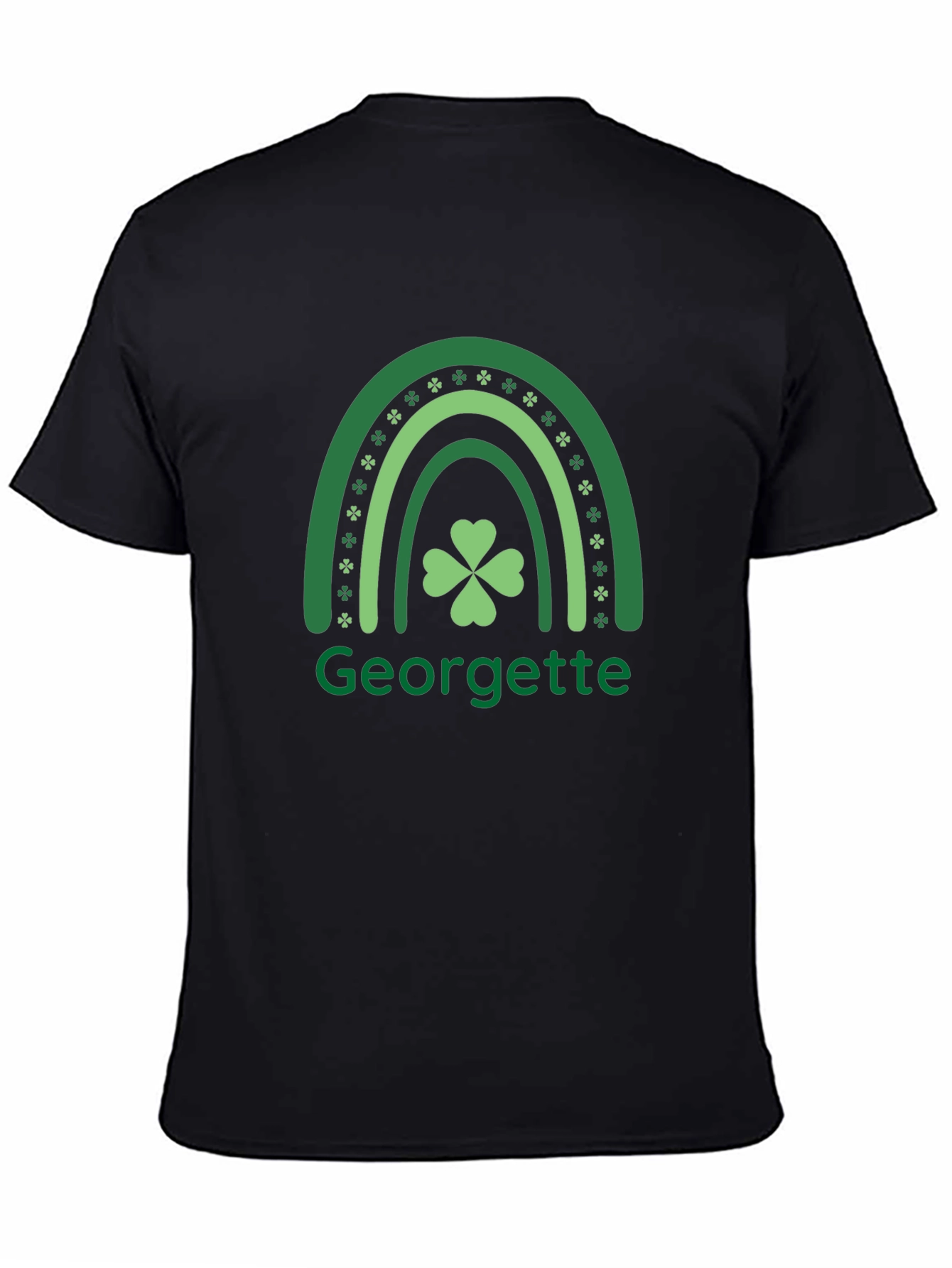 Georgette St. Patricks Day Rainbow Clover T-Shirt