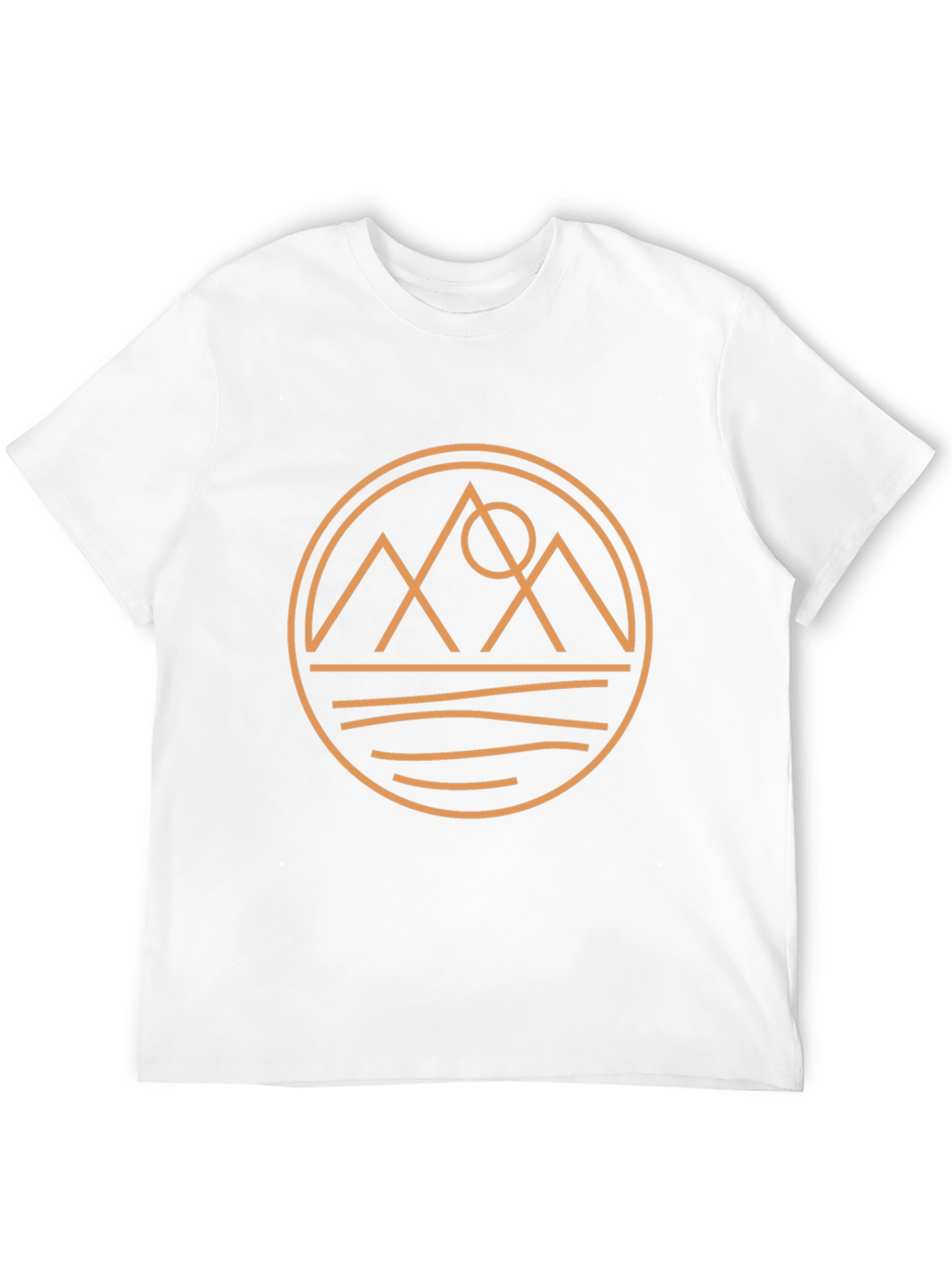 Geometric Mountain Graphic Tee - Black