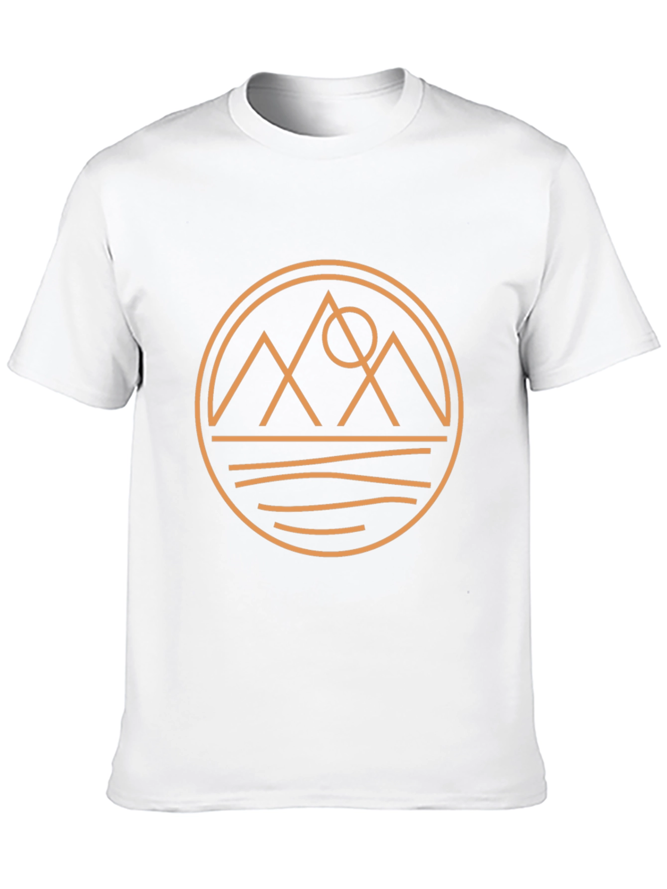 Geometric Mountain Graphic Tee - Black
