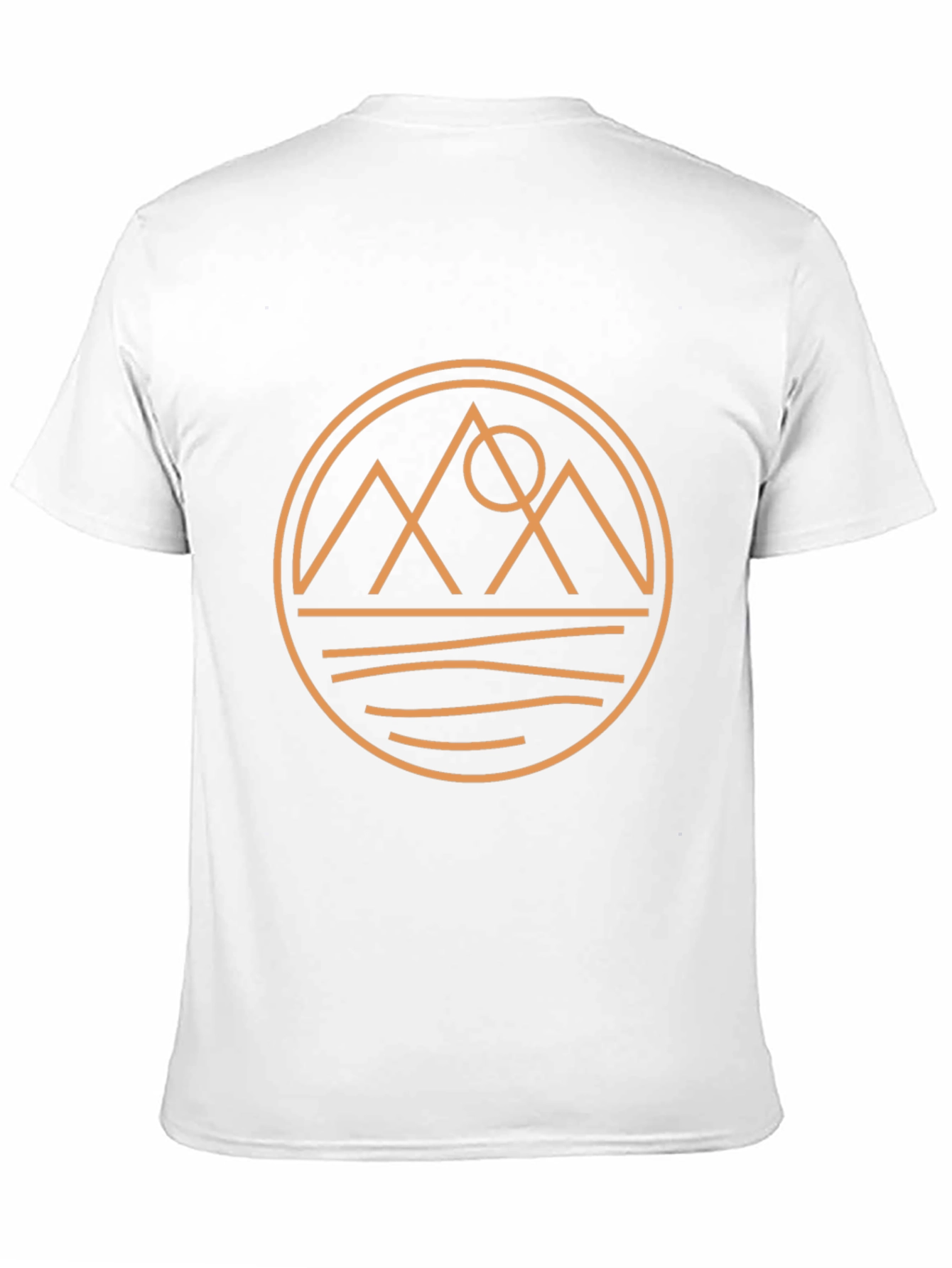 Geometric Mountain Graphic Tee - Black
