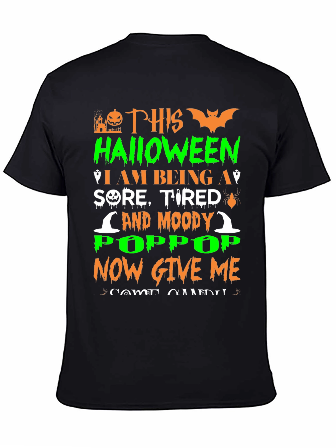 Halloween Sore Tired & Moody Pop Pop T-Shirt