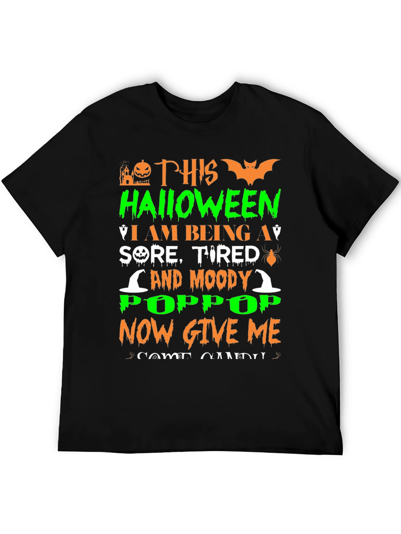 Halloween Sore Tired & Moody Pop Pop T-Shirt