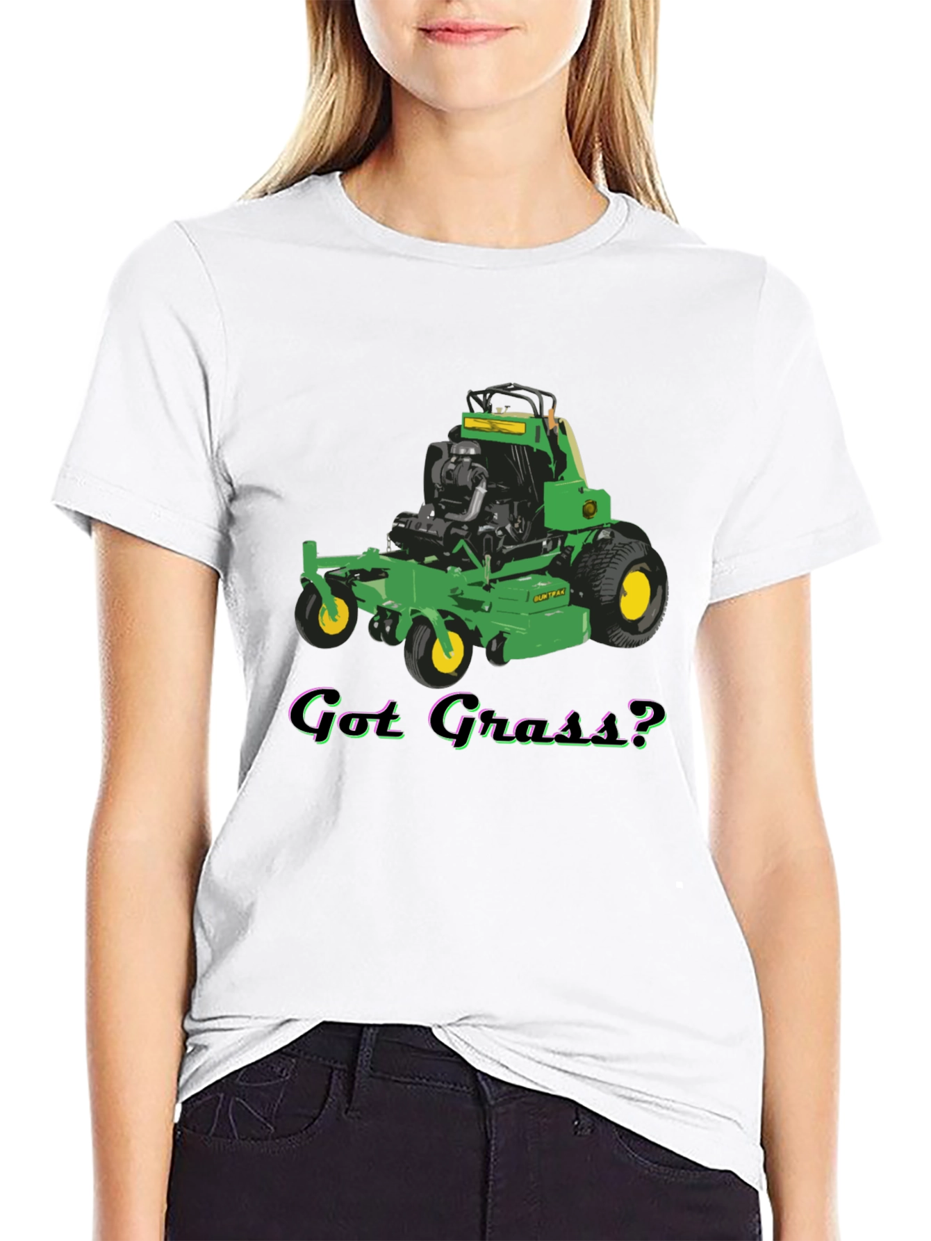 Got Grass? Lawn Mower Graphic T-Shirt