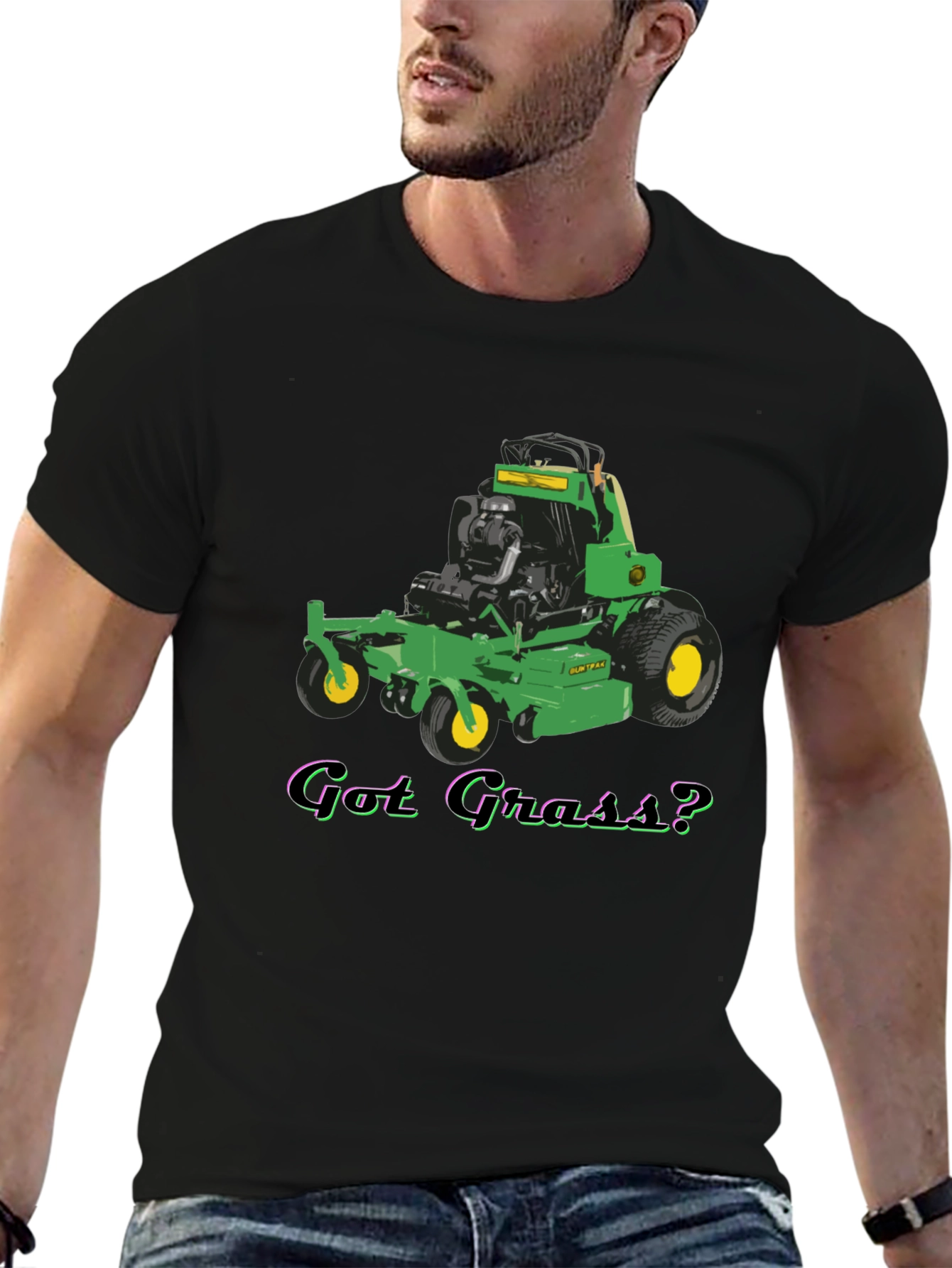 Got Grass? Lawn Mower Graphic T-Shirt