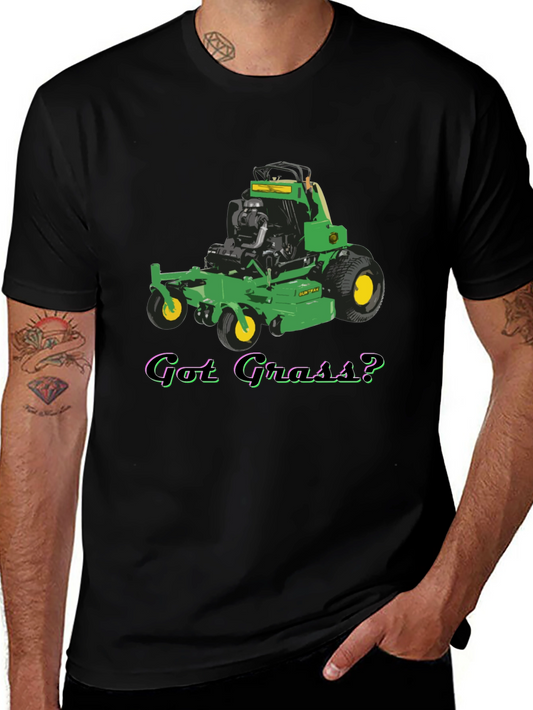 Got Grass? Lawn Mower Graphic T-Shirt