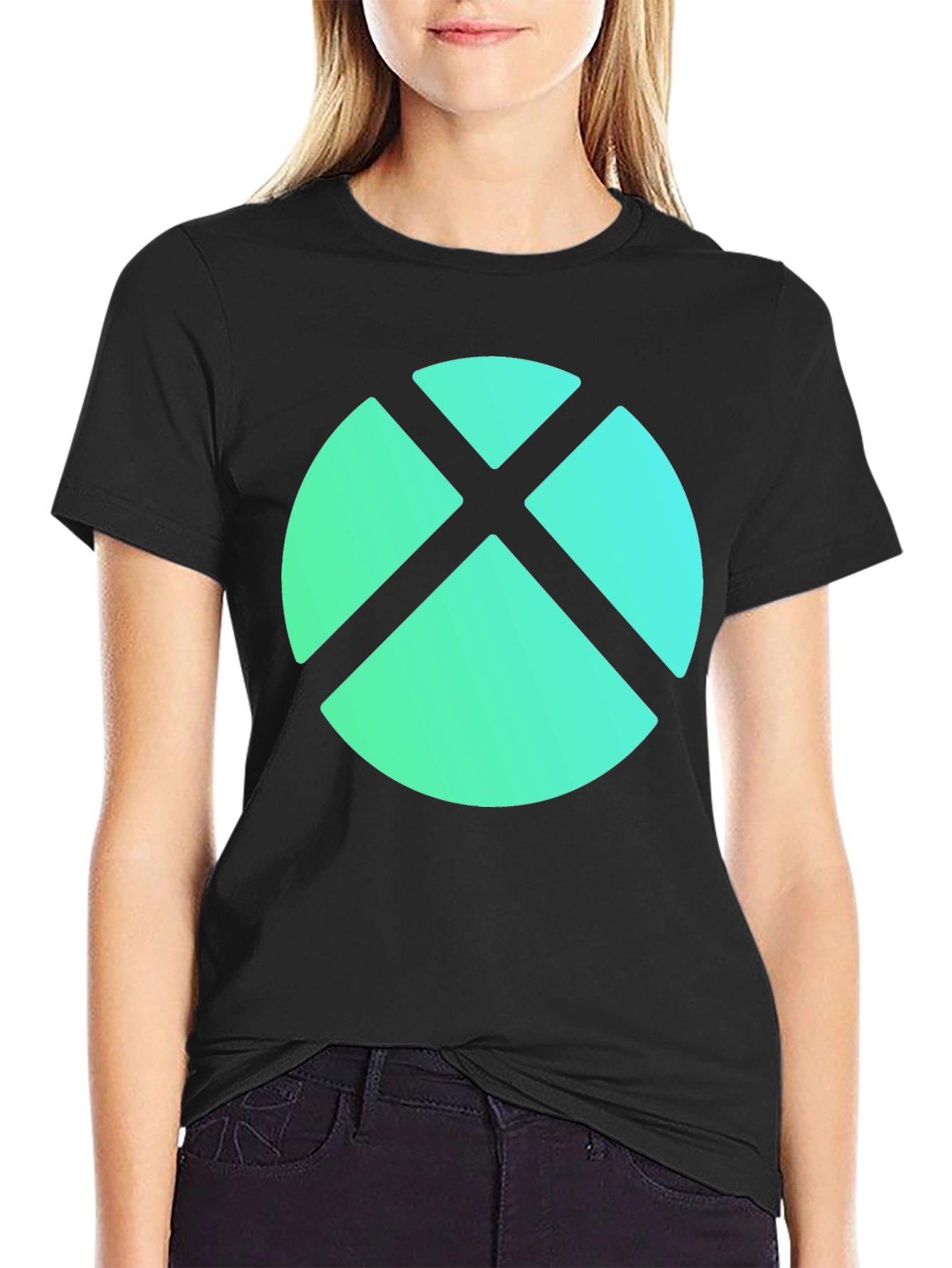 Abstract Geometric Graphic Tee - Modern Casual Wear