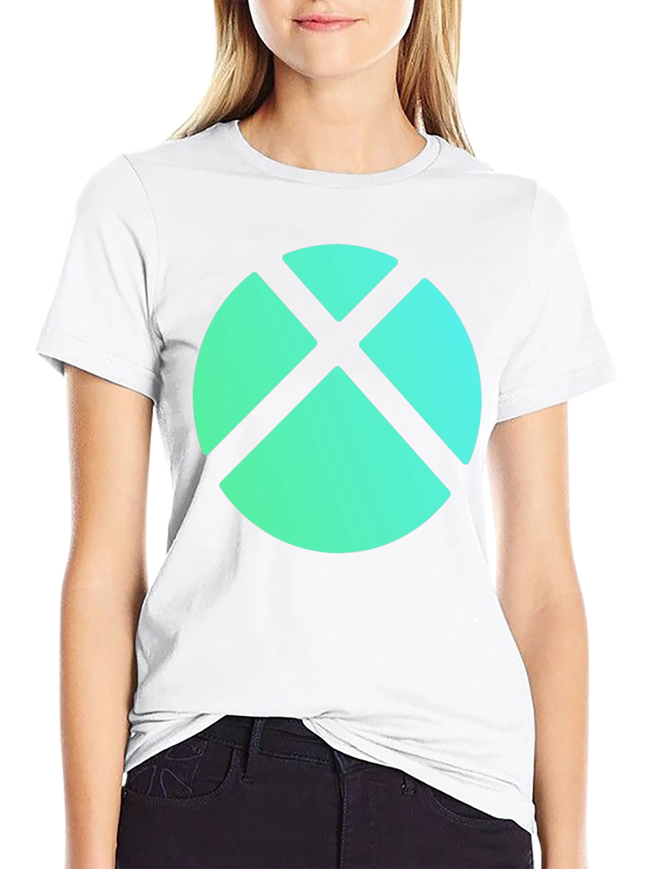 Abstract Geometric Graphic Tee - Modern Casual Wear
