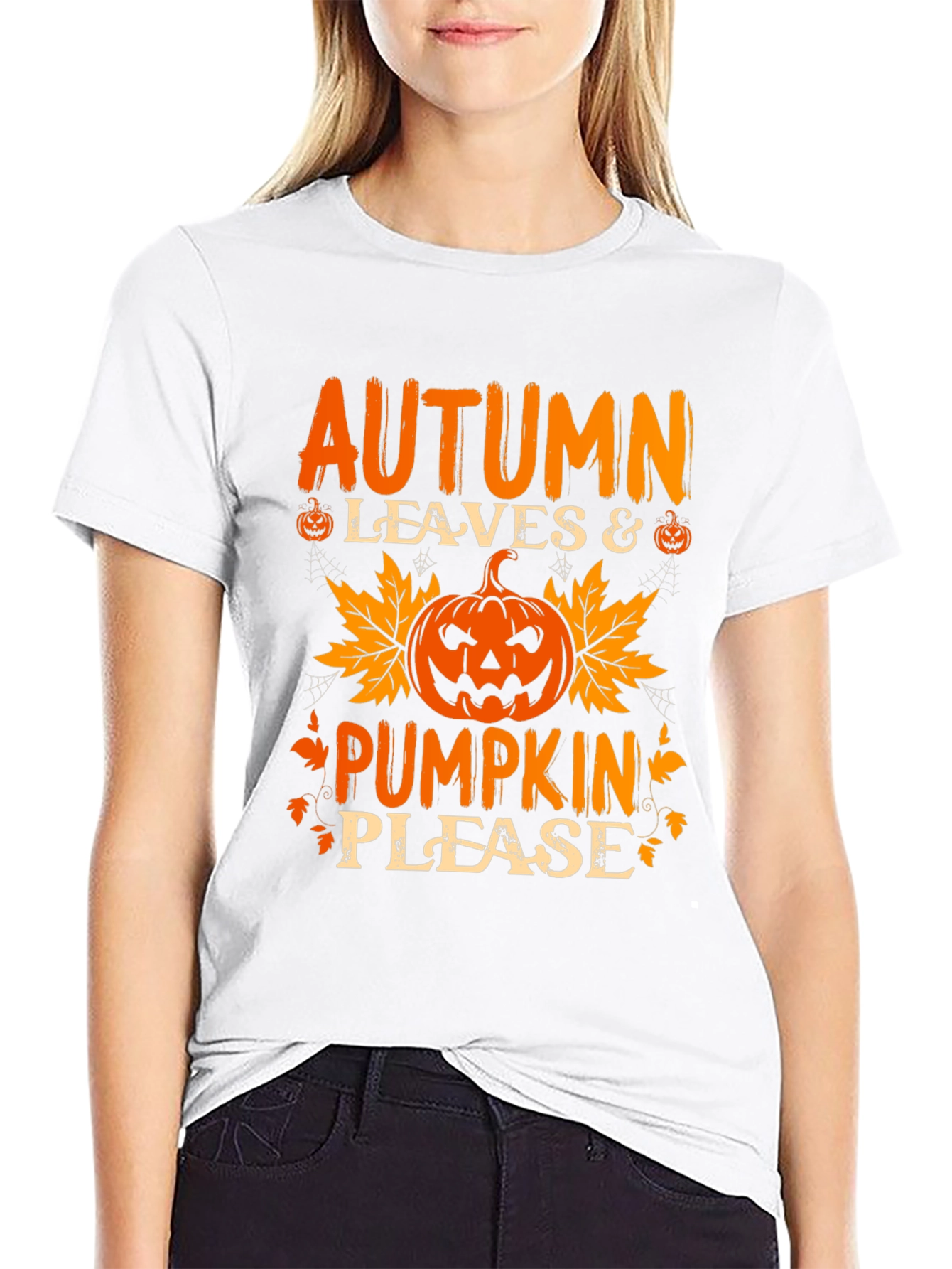 Autumn Leaves & Pumpkin Please Graphic Tee