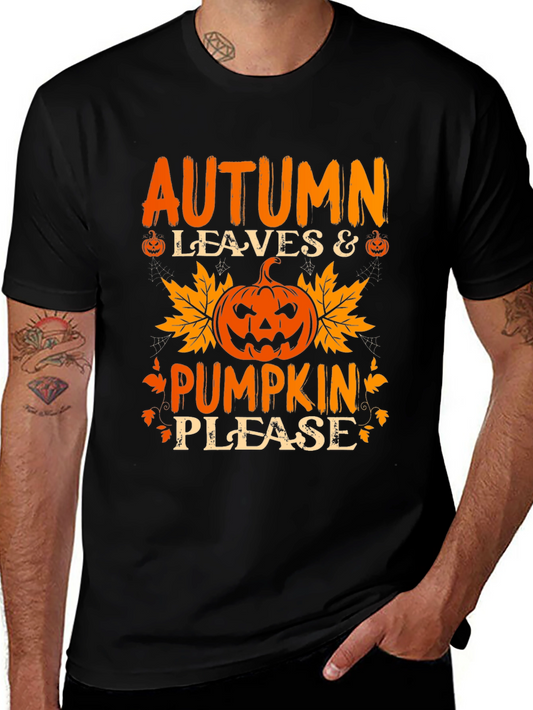 Autumn Leaves & Pumpkin Please Graphic Tee