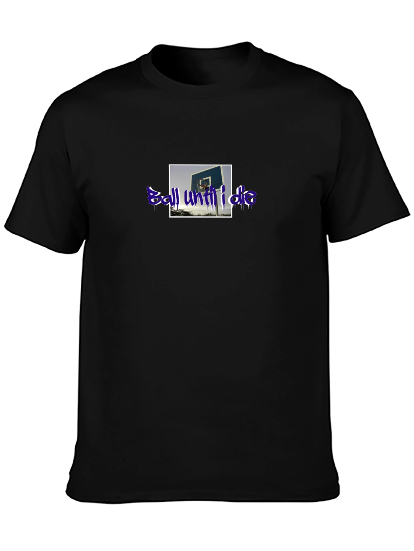Ball Until I Die Black Graphic T-Shirt