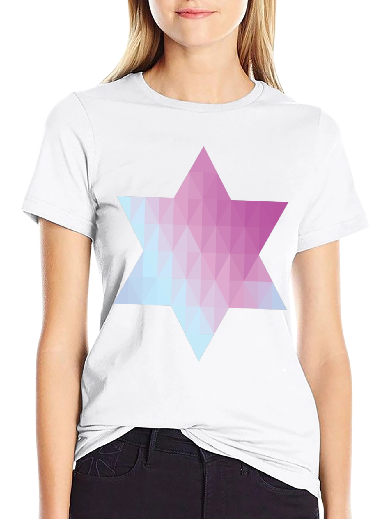 Geometric Star T-Shirt - Gradient Design