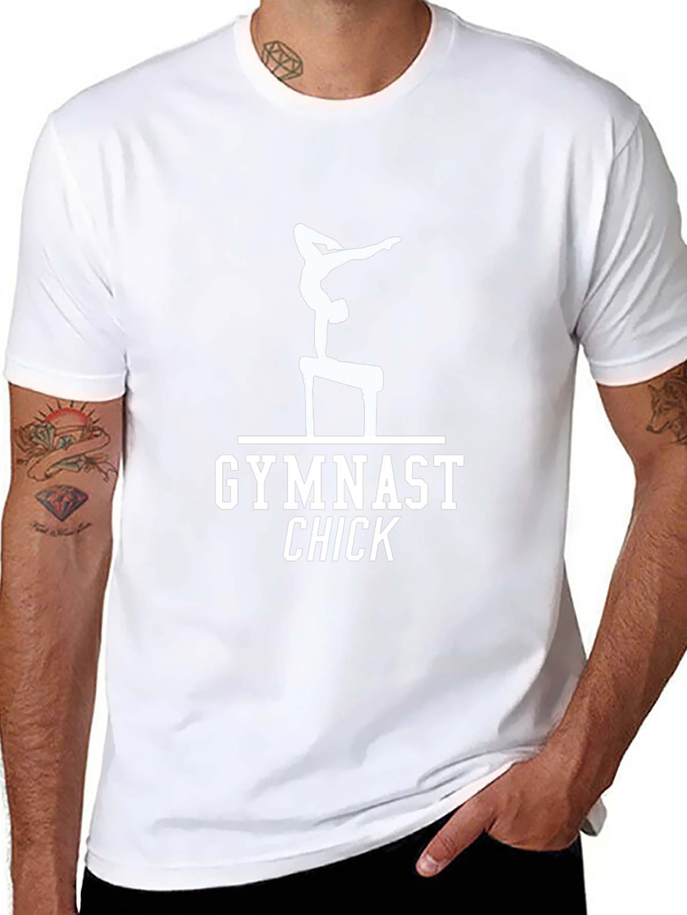 Gymnast Chick Black T-Shirt