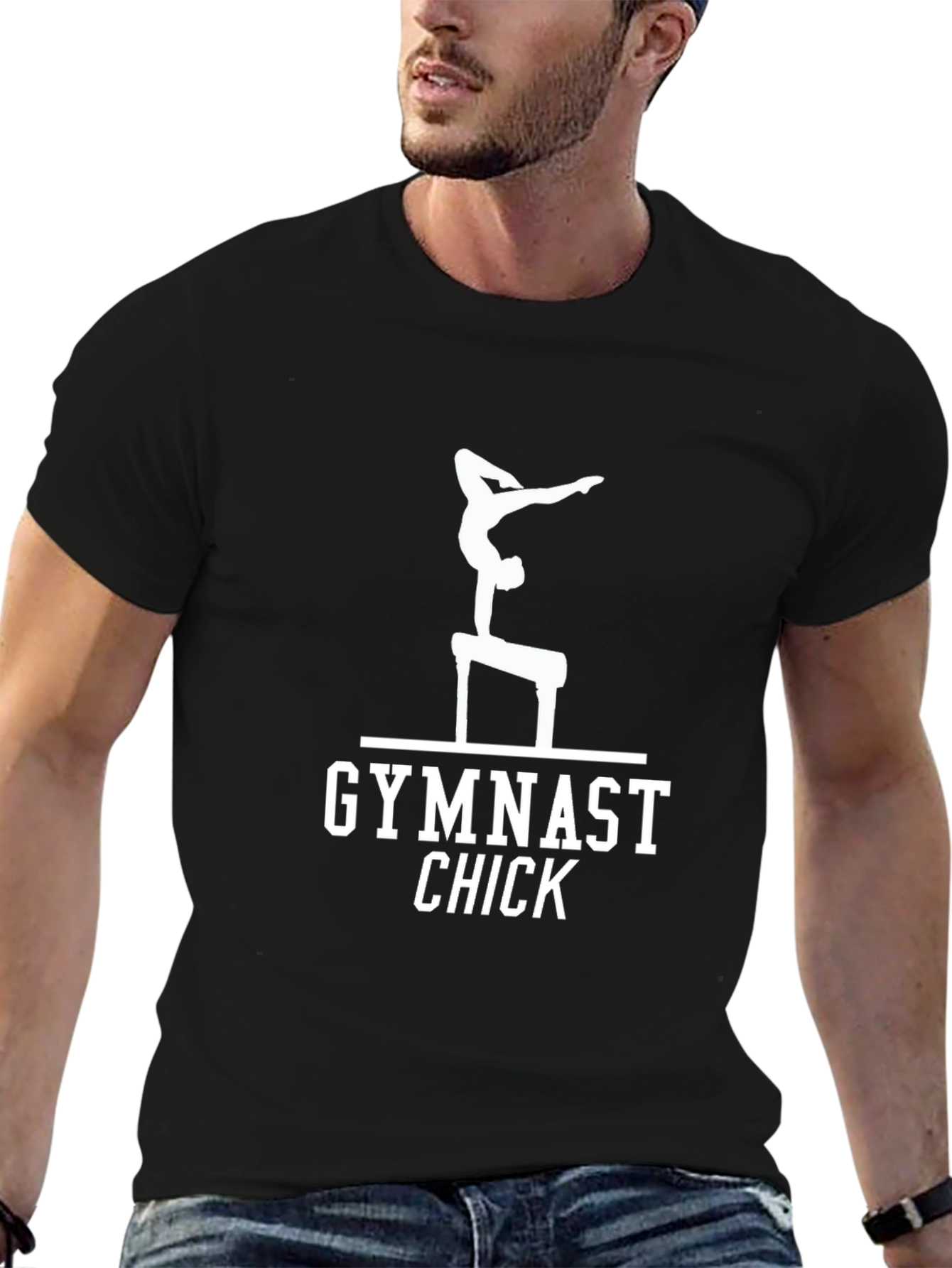 Gymnast Chick Black T-Shirt