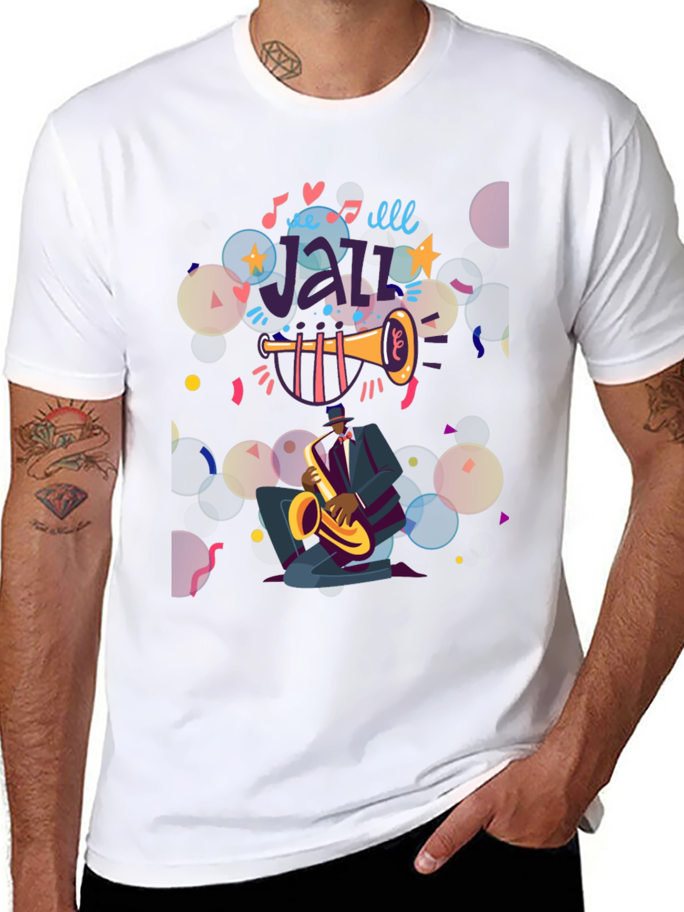 Jazz Musician Graphic Tee - Cool & Comfortable