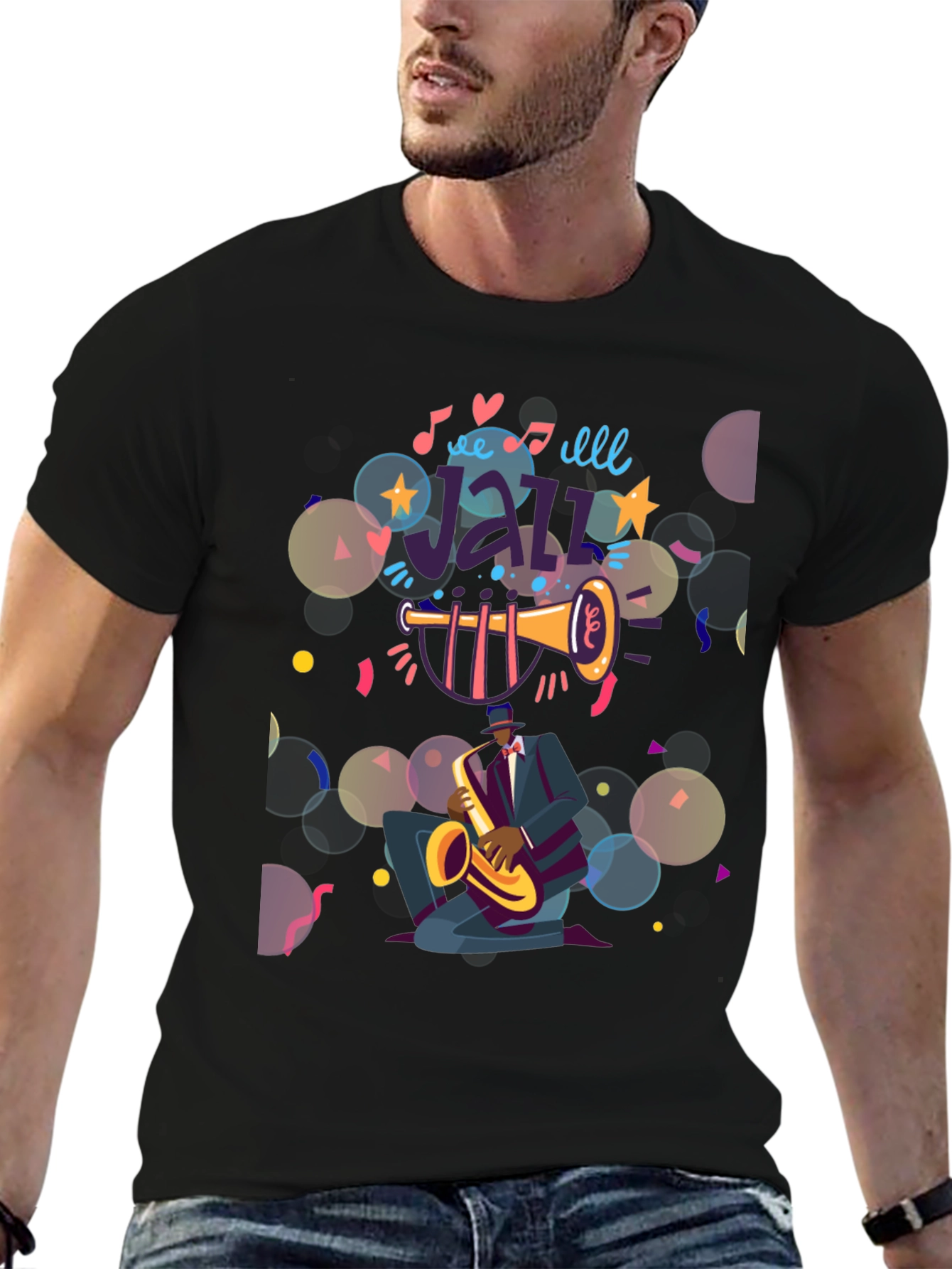 Jazz Musician Graphic Tee - Cool & Comfortable