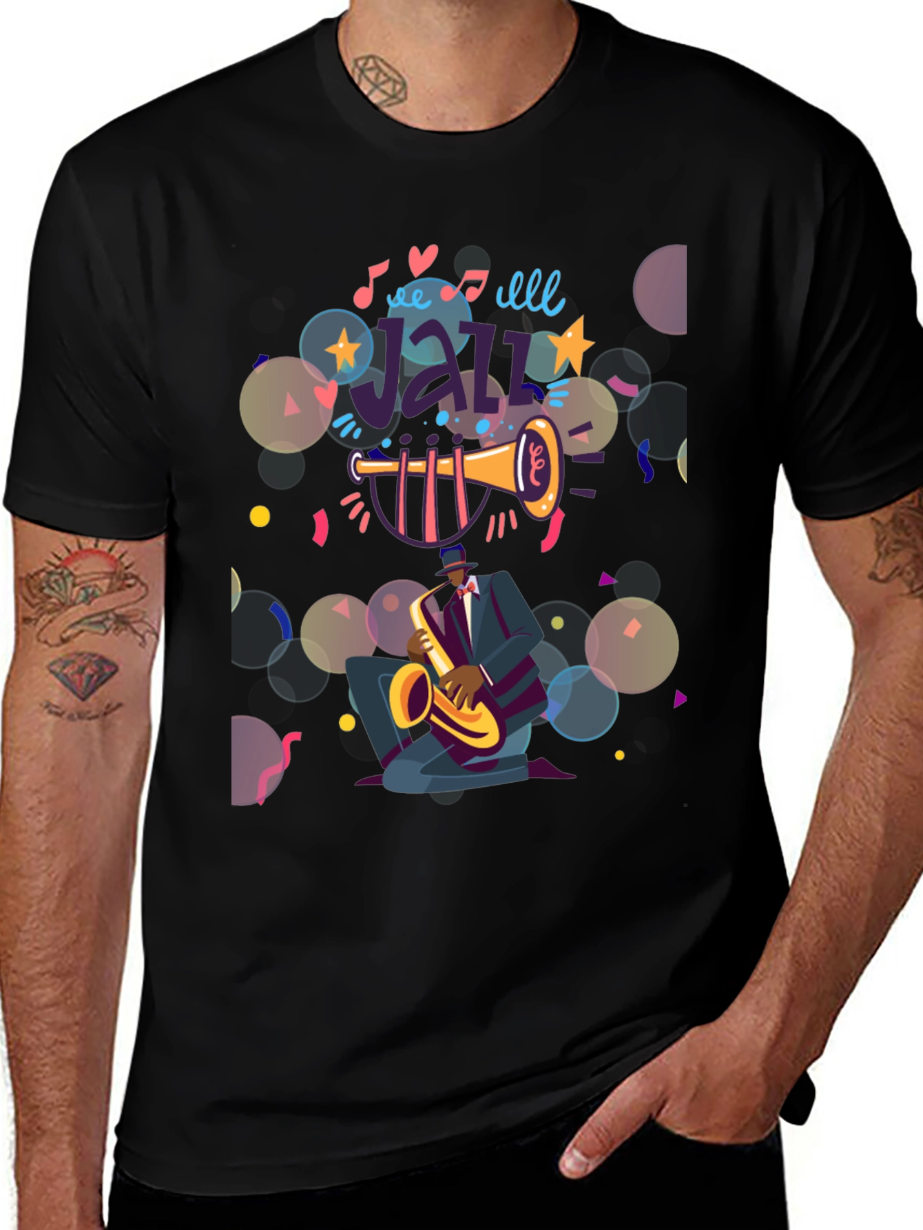 Jazz Musician Graphic Tee - Cool & Comfortable