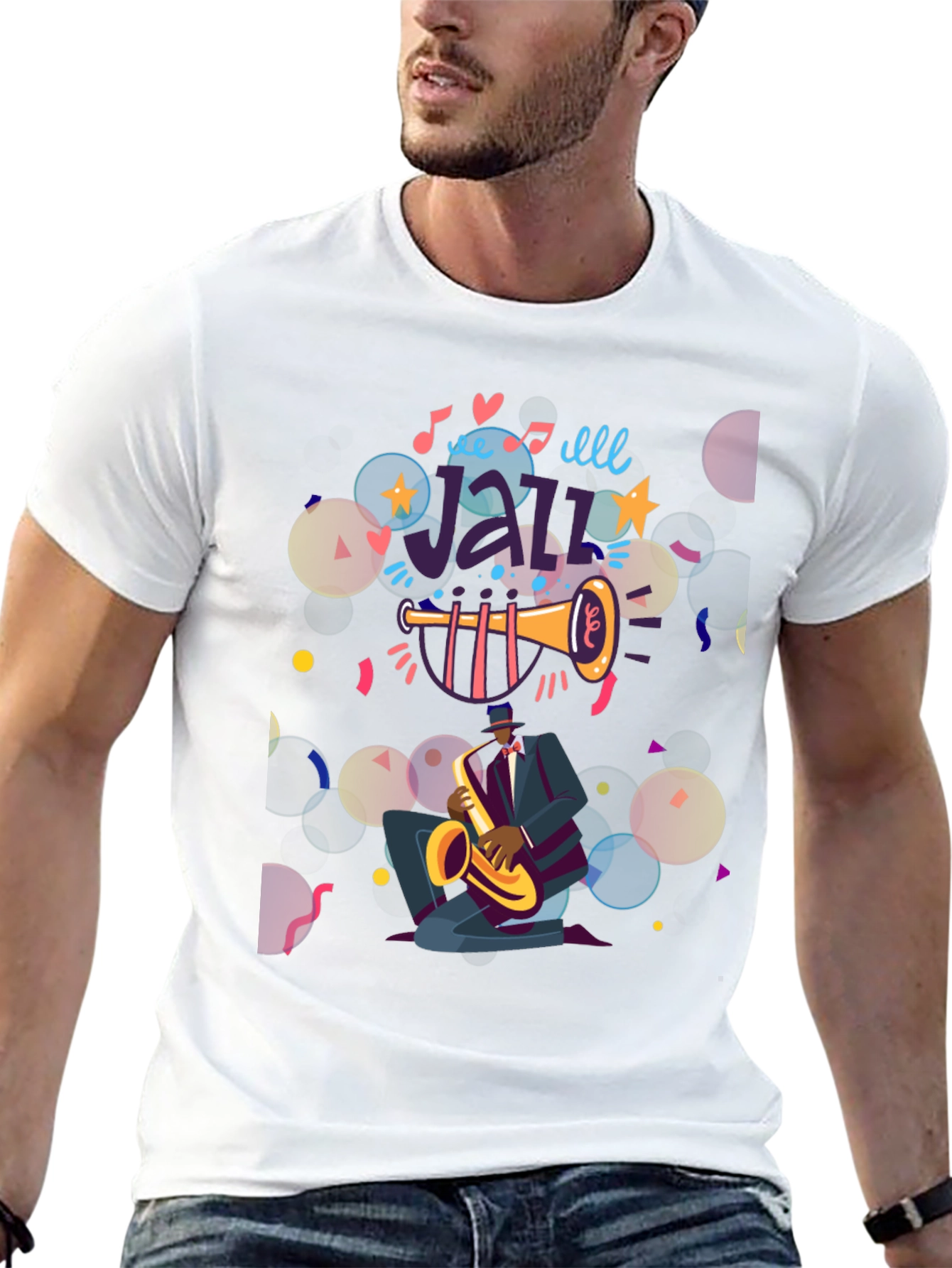 Jazz Musician Graphic Tee - Cool & Comfortable
