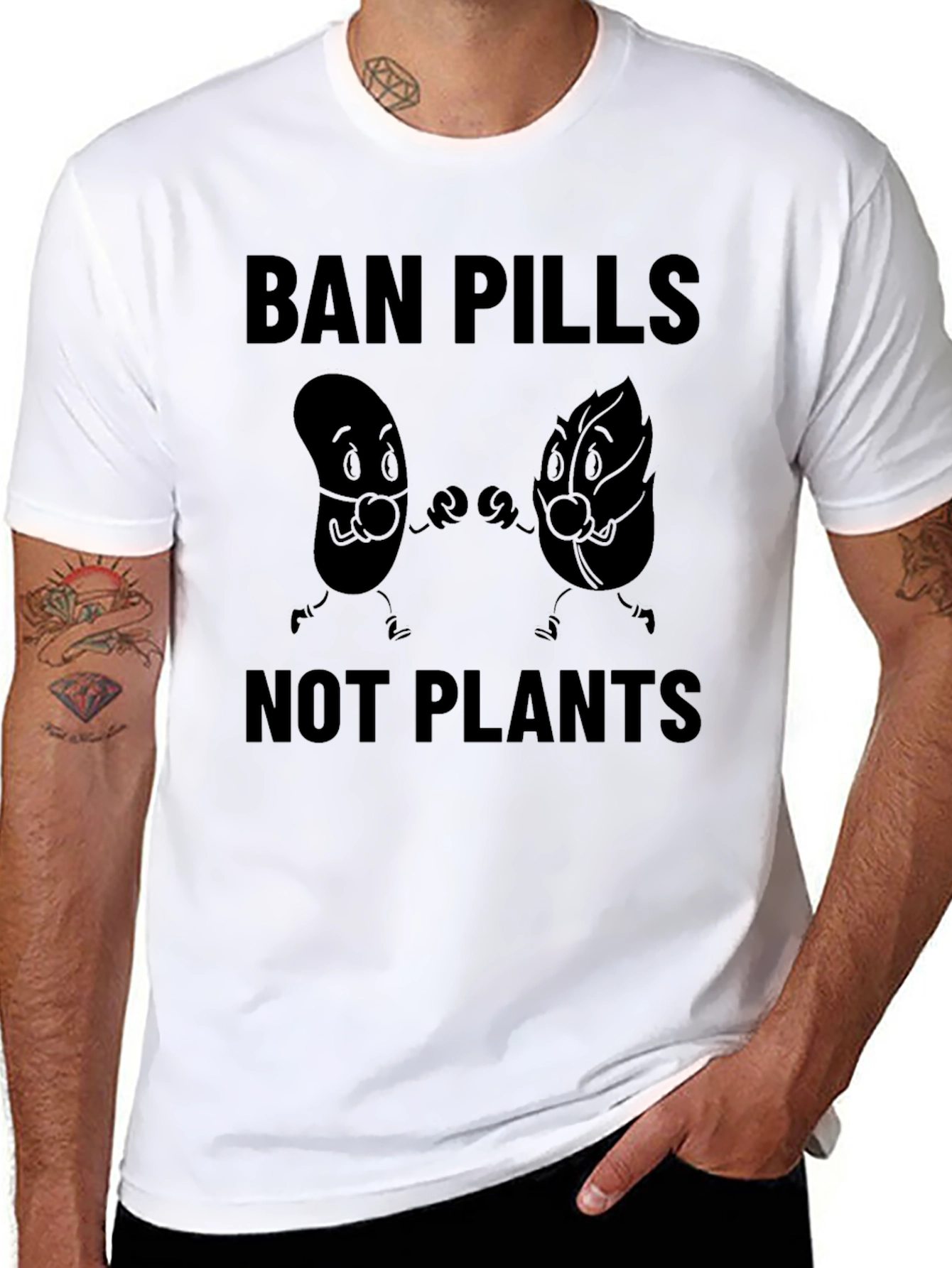 Ban Pills Not Plants Graphic T-Shirt
