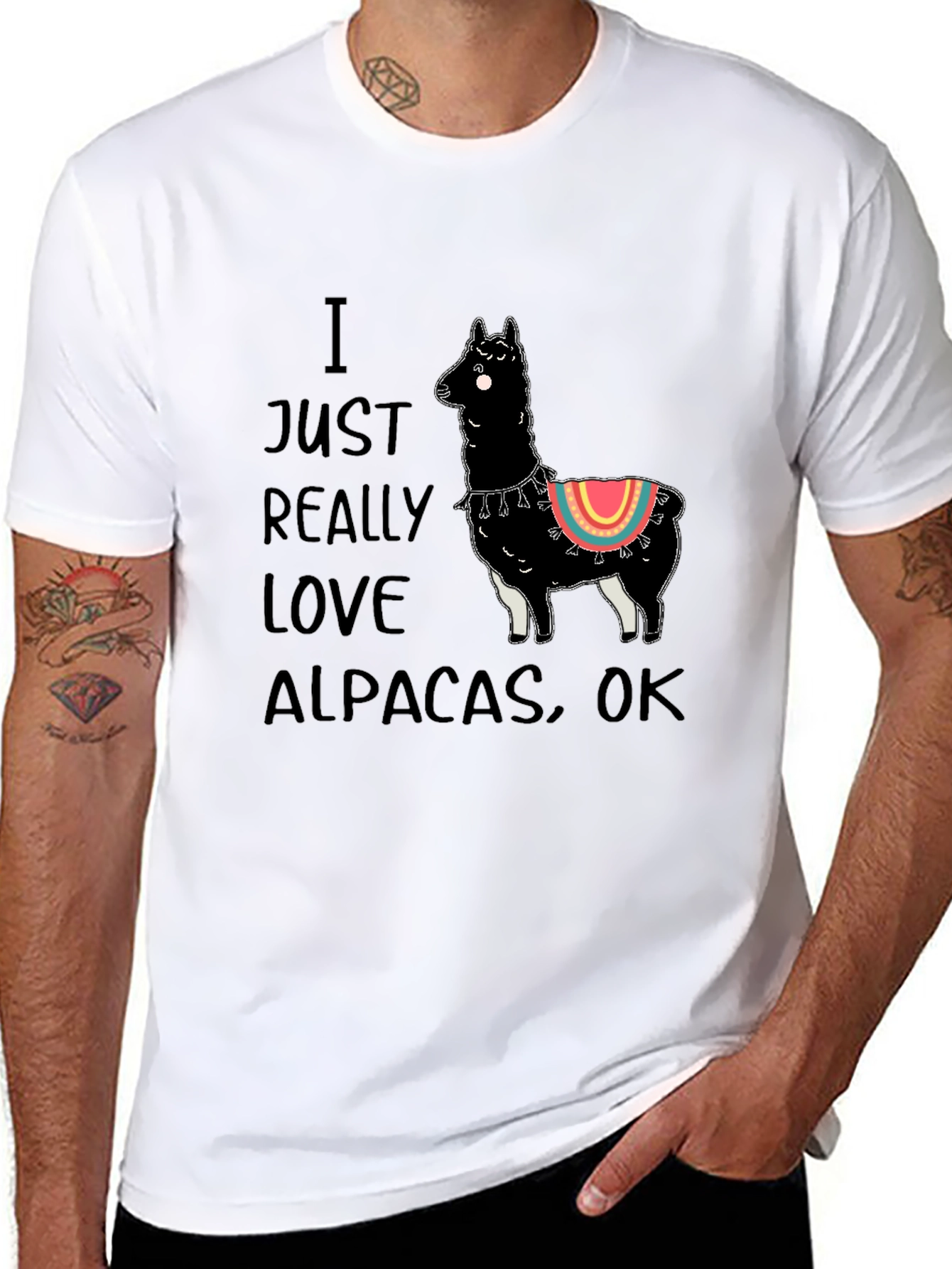 Alpaca Lovers Black T-Shirt