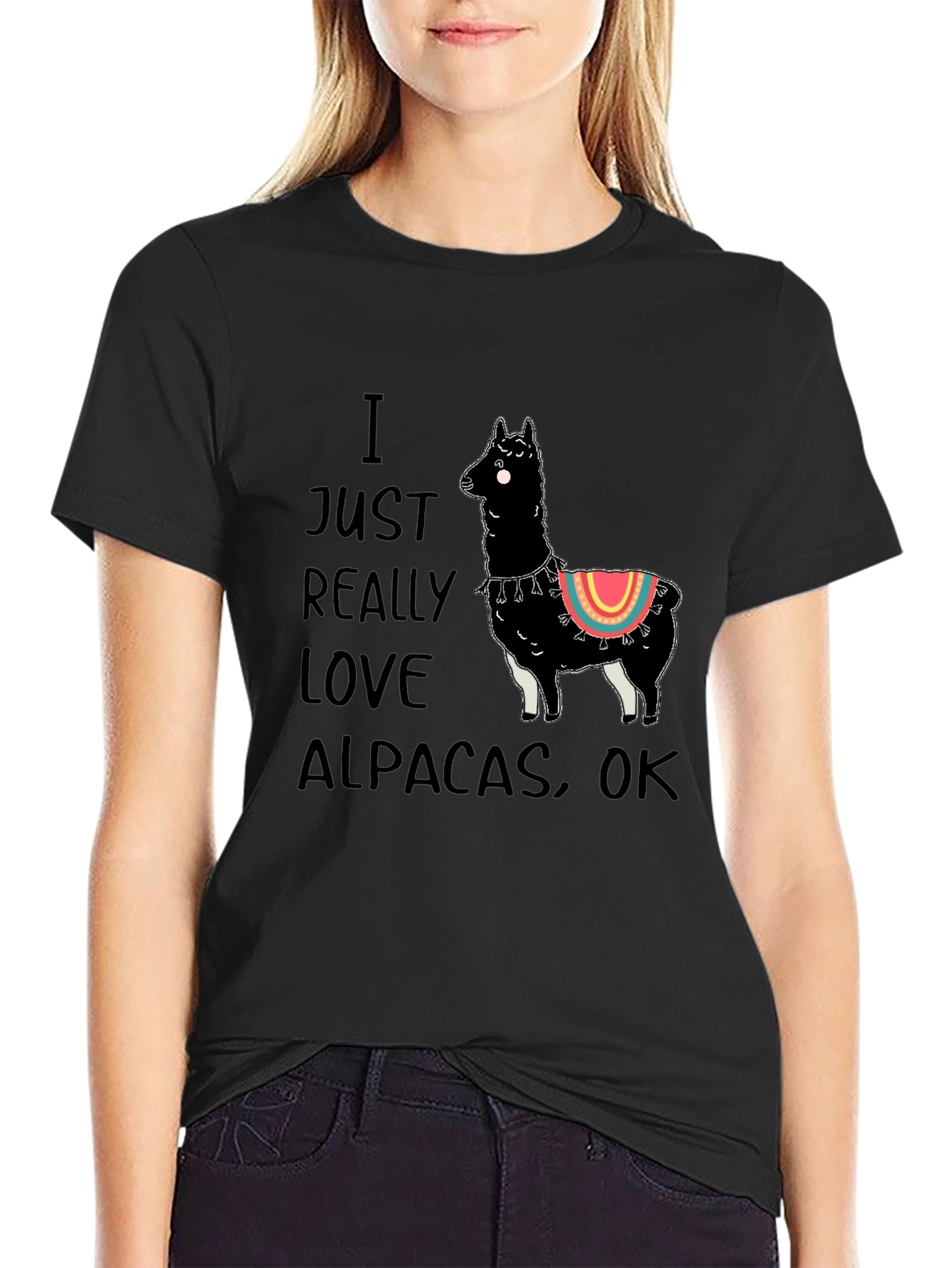 Alpaca Lovers Black T-Shirt