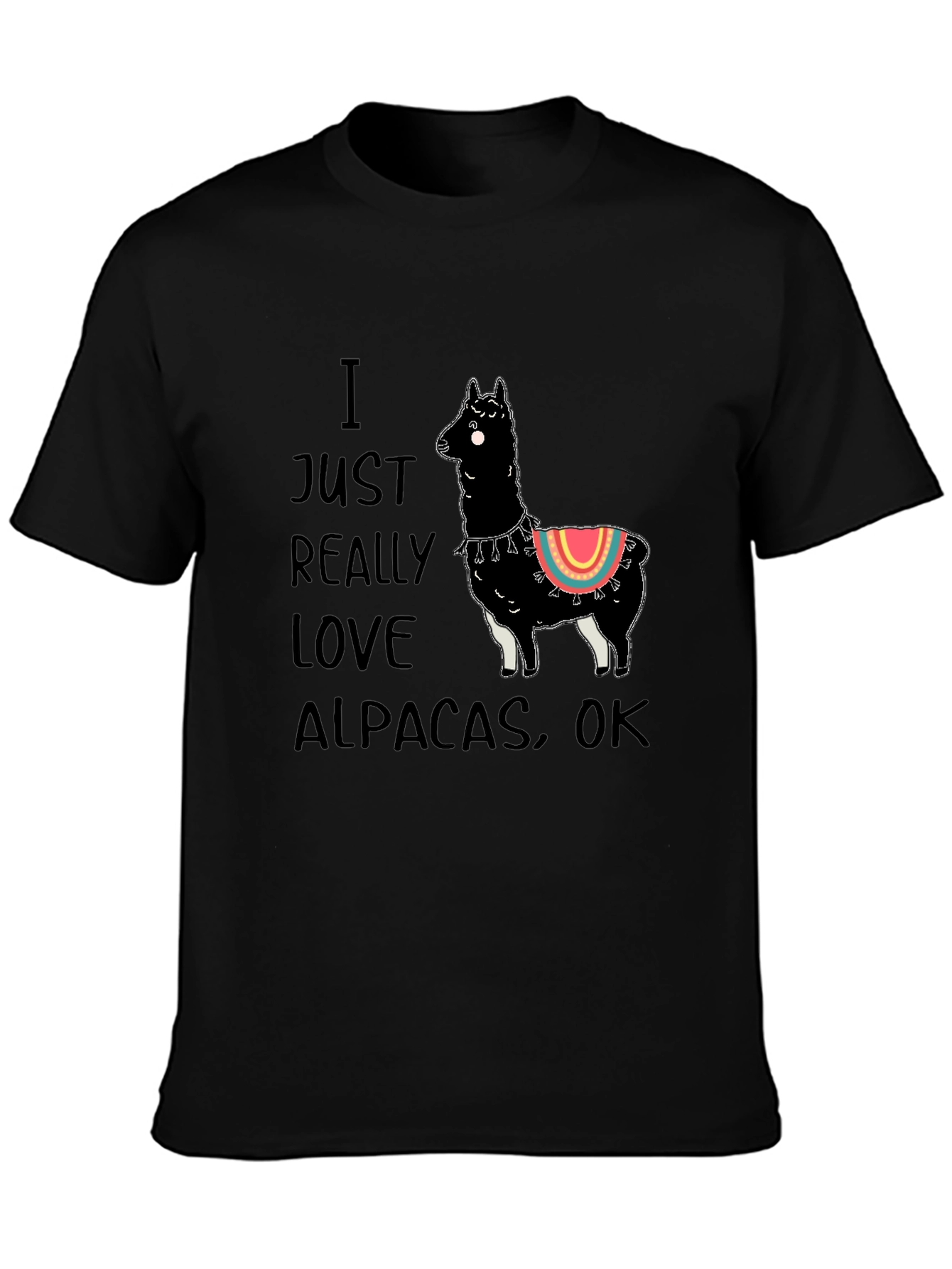 Alpaca Lovers Black T-Shirt