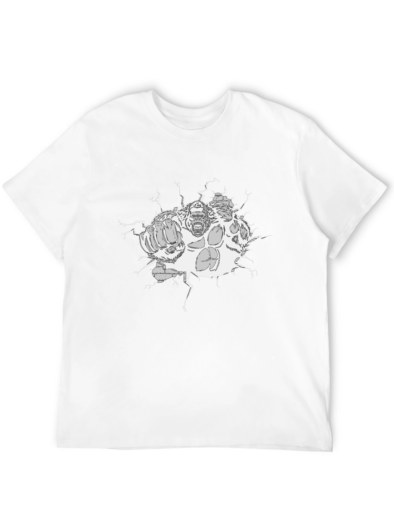 Gorilla Smash Graphic Tee - Black Cotton