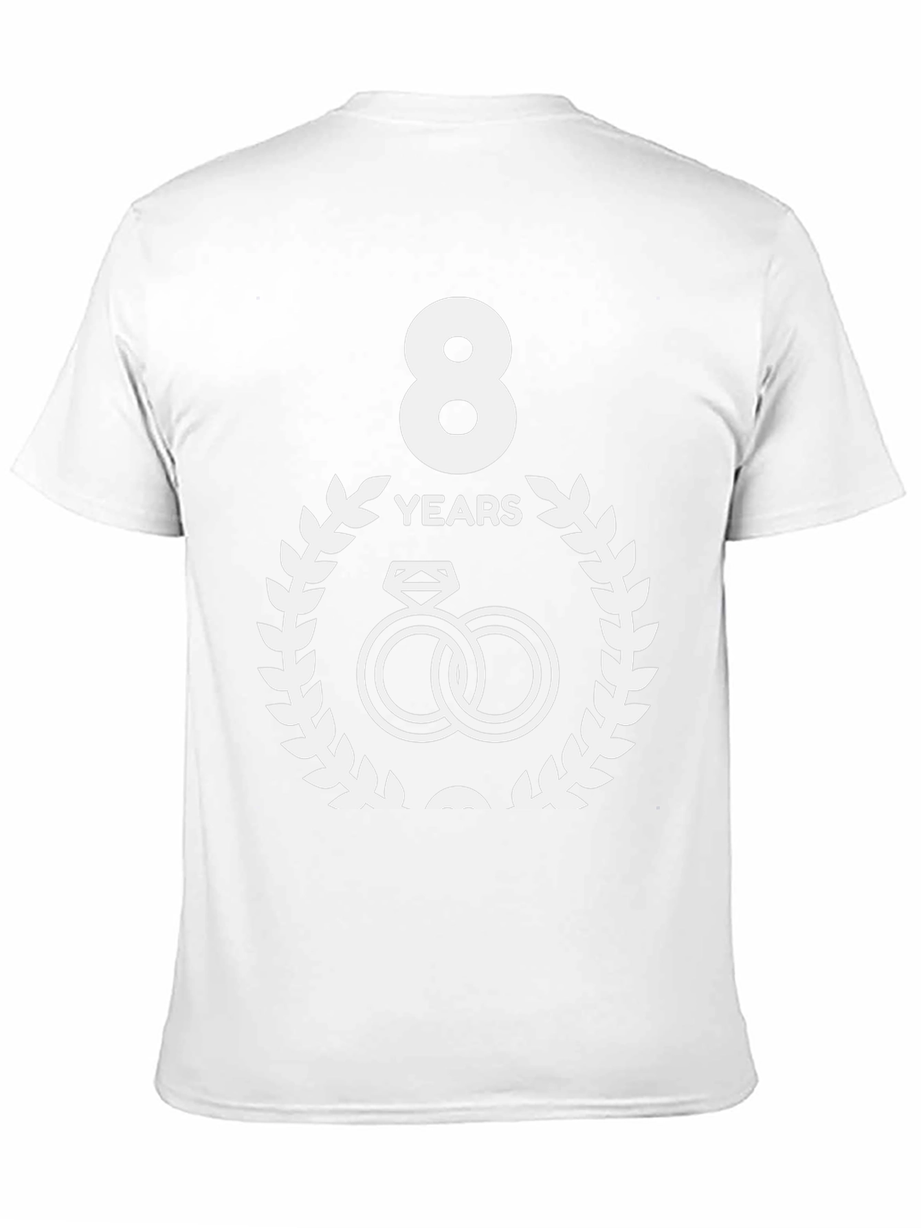 8th Anniversary T-Shirt - Wedding Rings Design