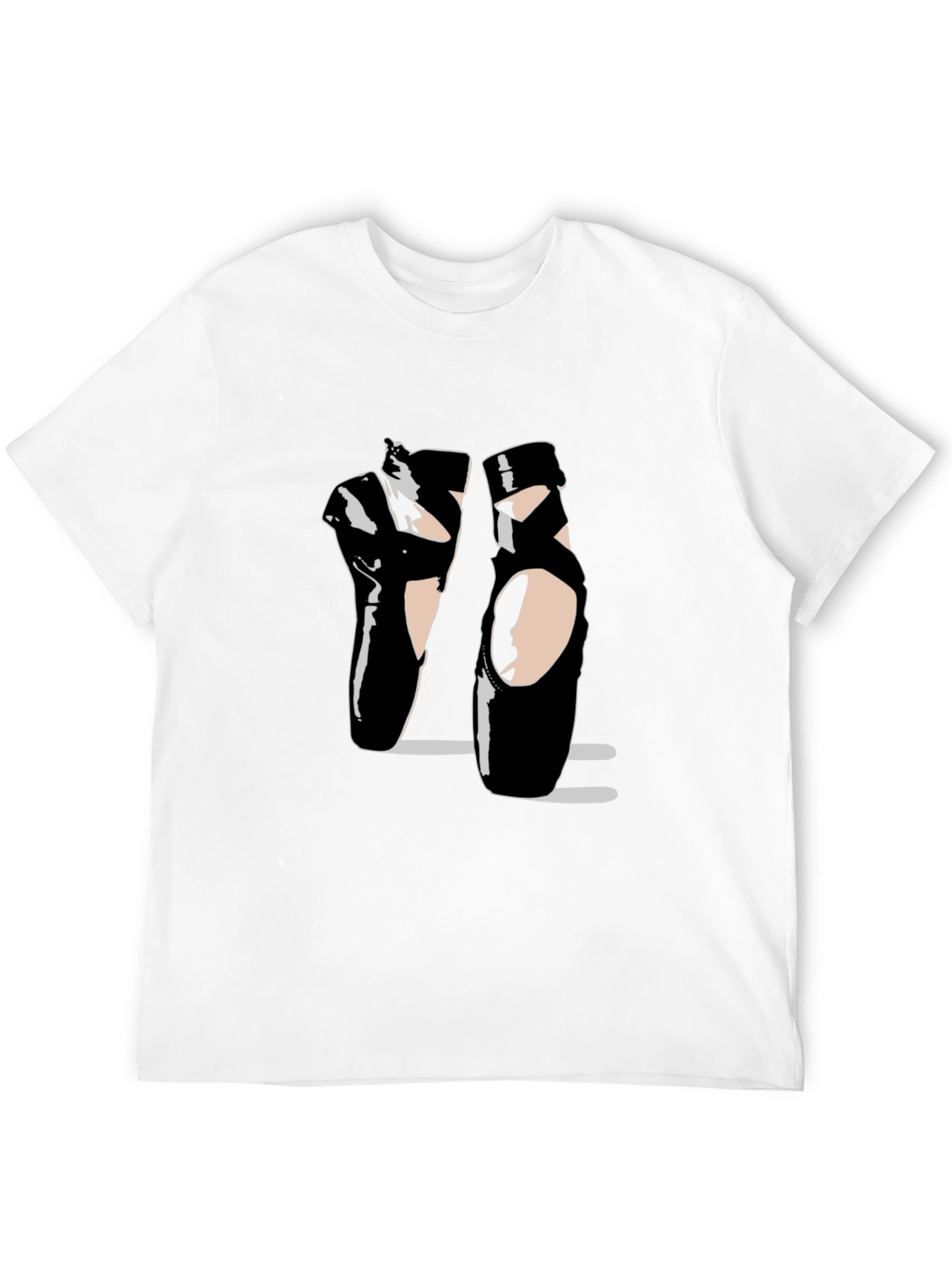 Ballet Pointe Shoes Black T-Shirt Dance Design