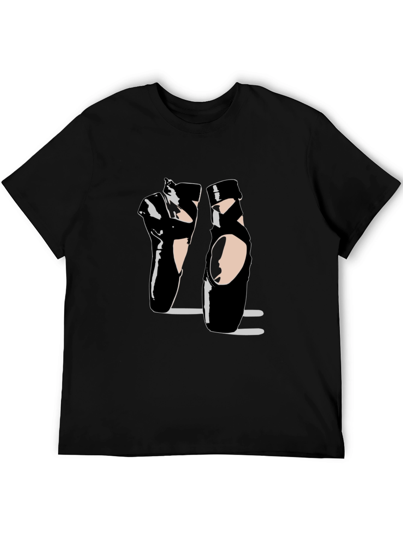 Ballet Pointe Shoes Black T-Shirt Dance Design