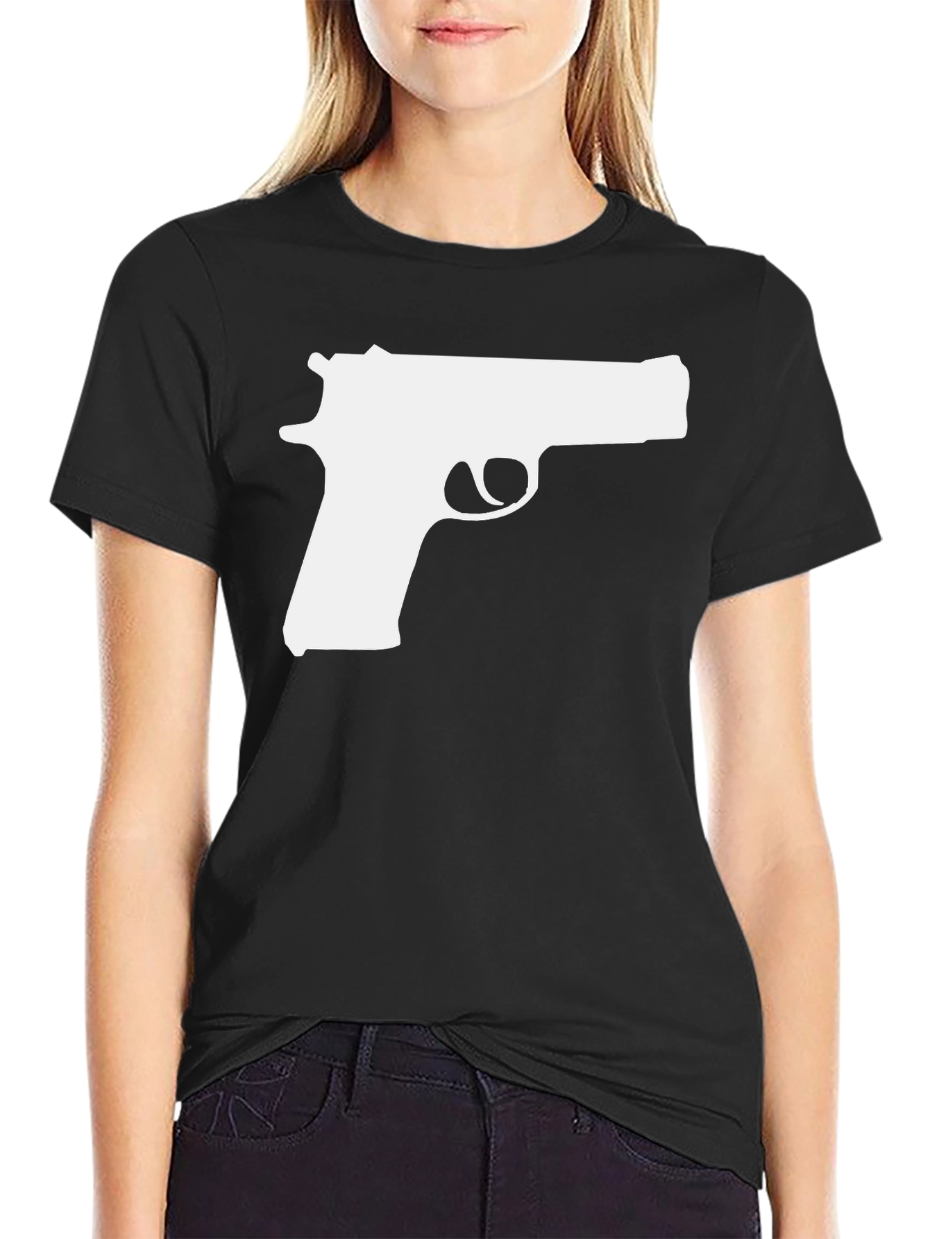 Gun Graphic T-Shirt - Bold Statement Tee