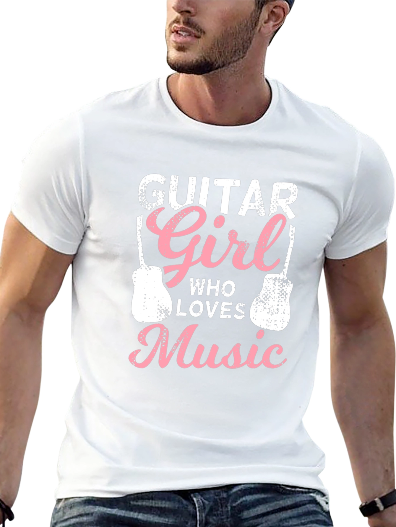 Guitar Girl Music Lover Graphic T-Shirt